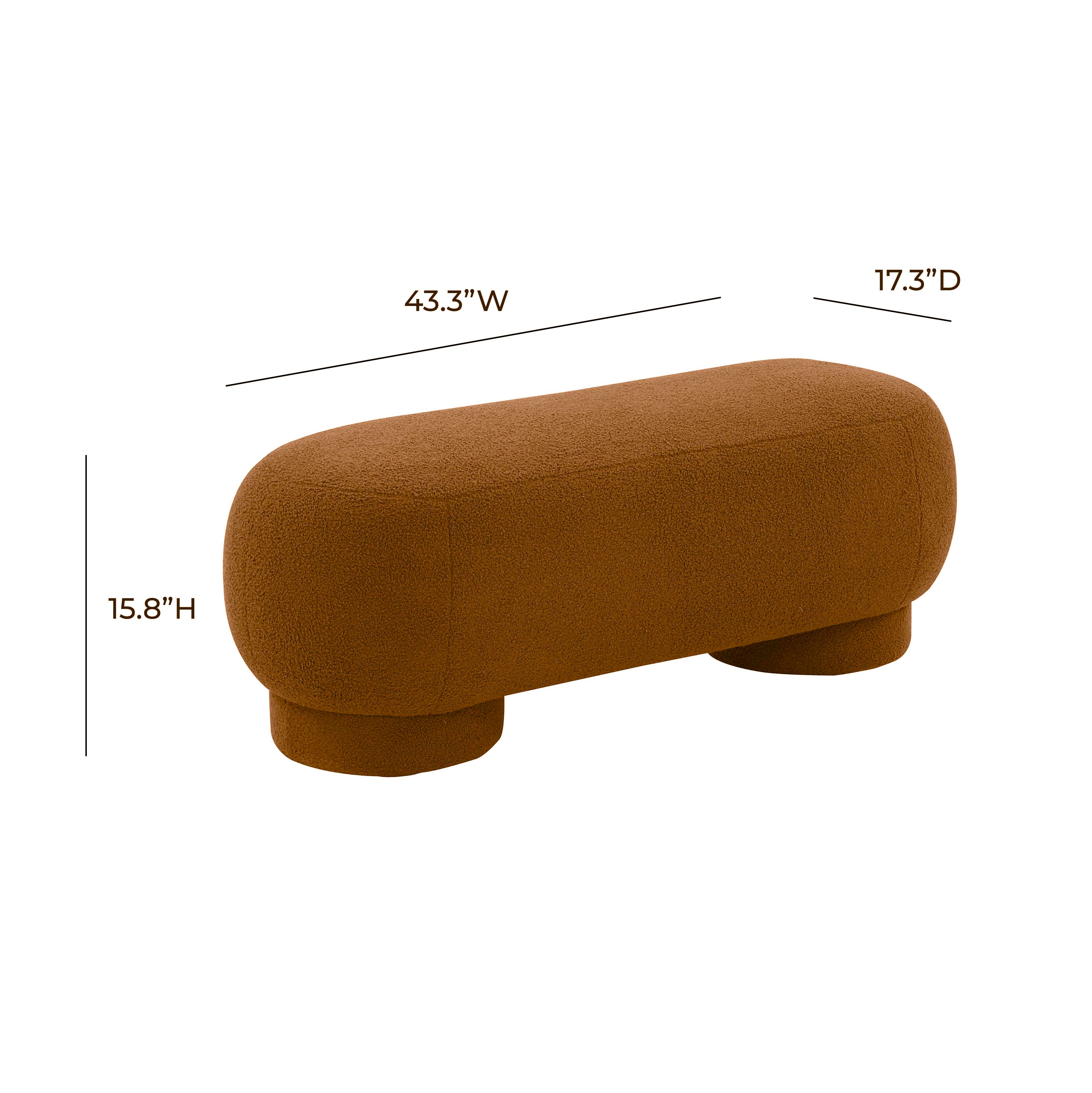 Mara 43" Performance Vegan Shearling Ottoman