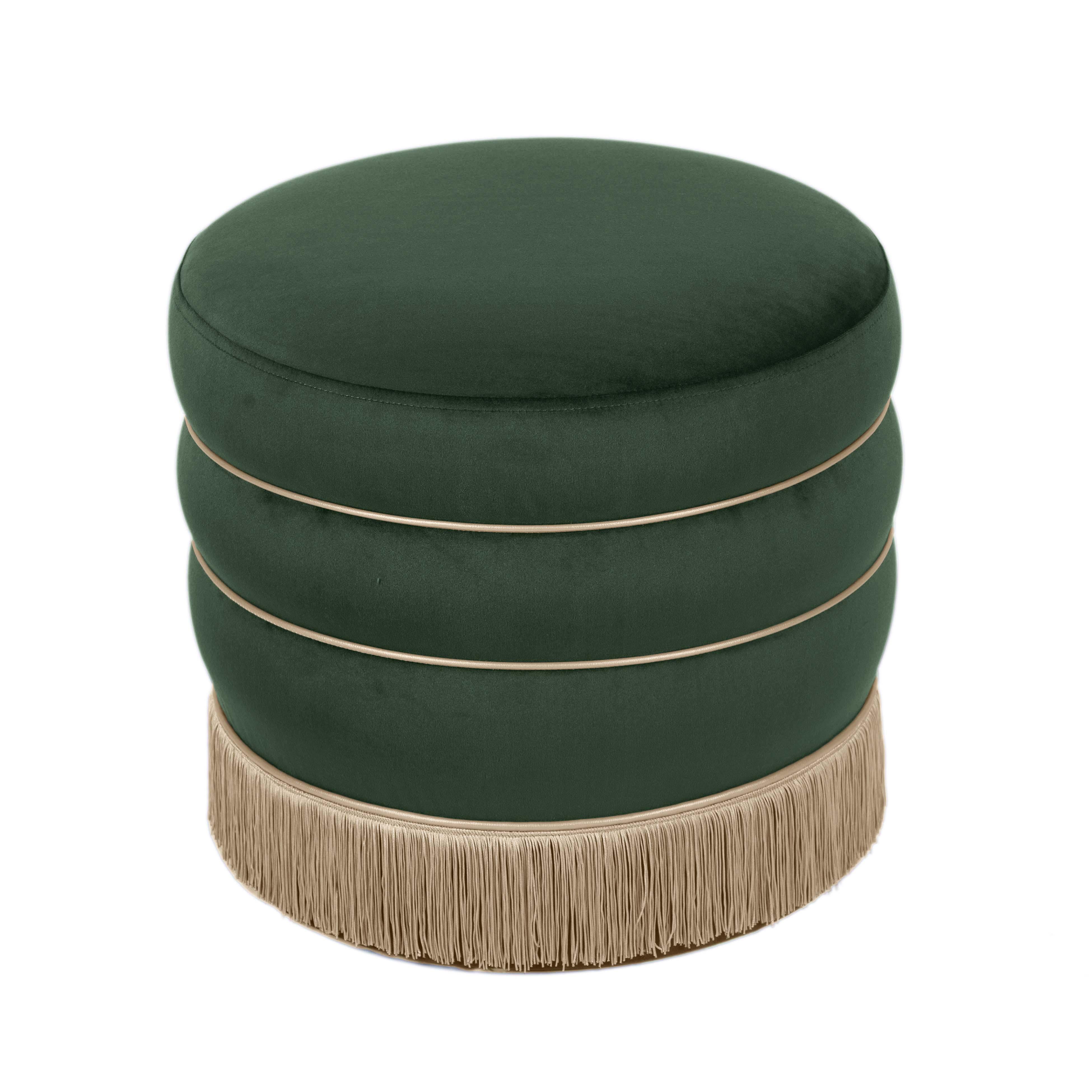 Lakka Performance Velvet Ottoman