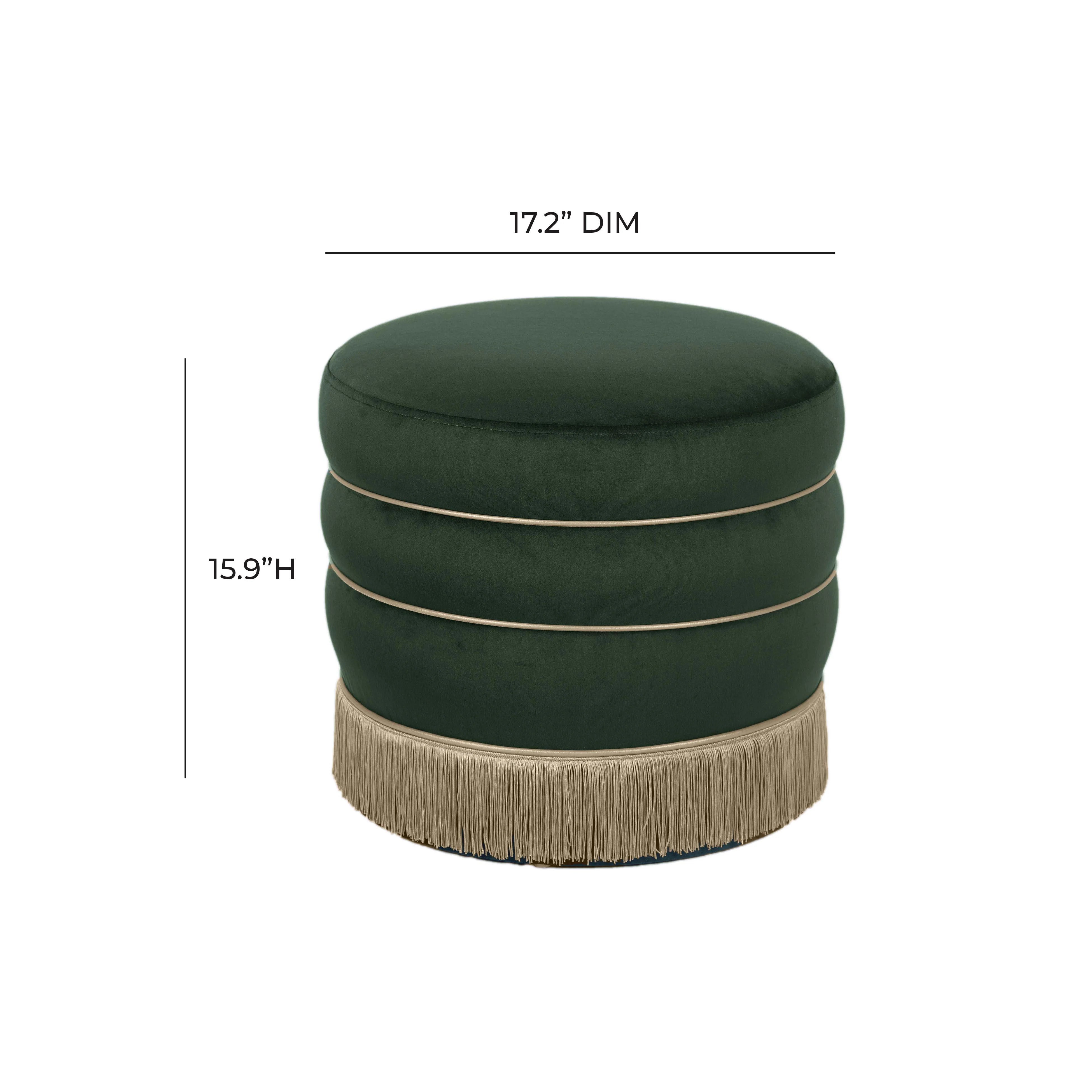 Lakka Performance Velvet Ottoman