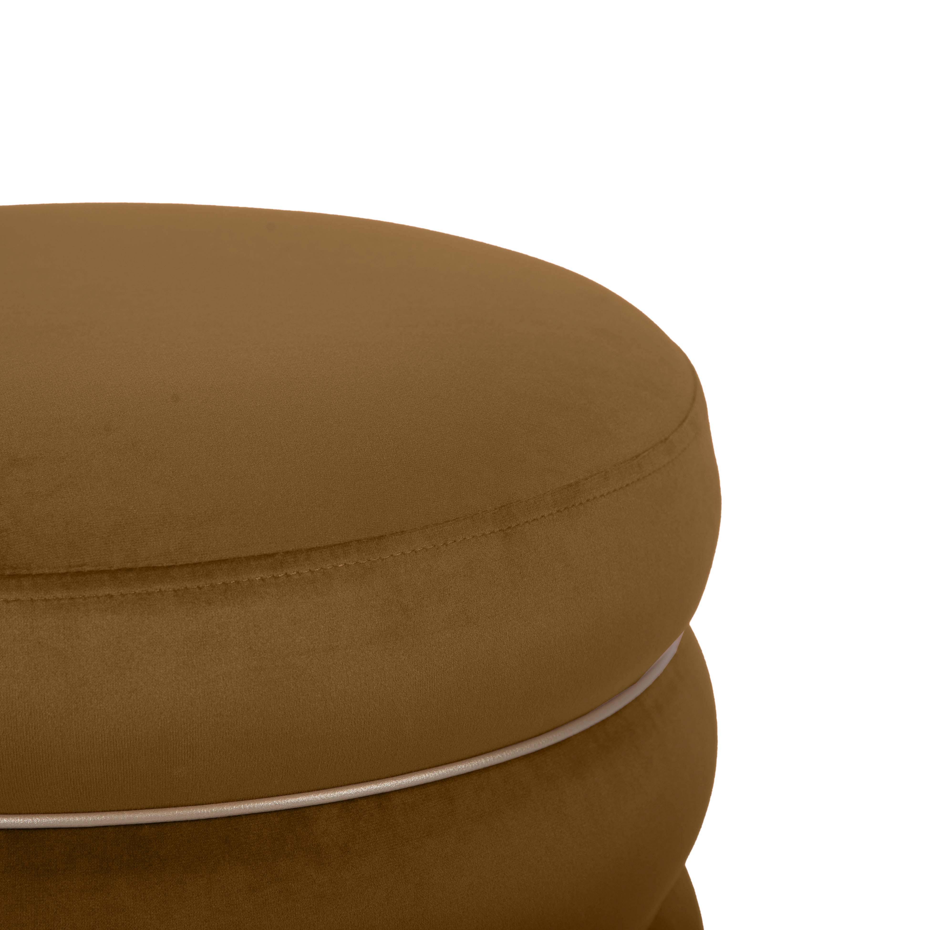 Lakka Performance Velvet Ottoman