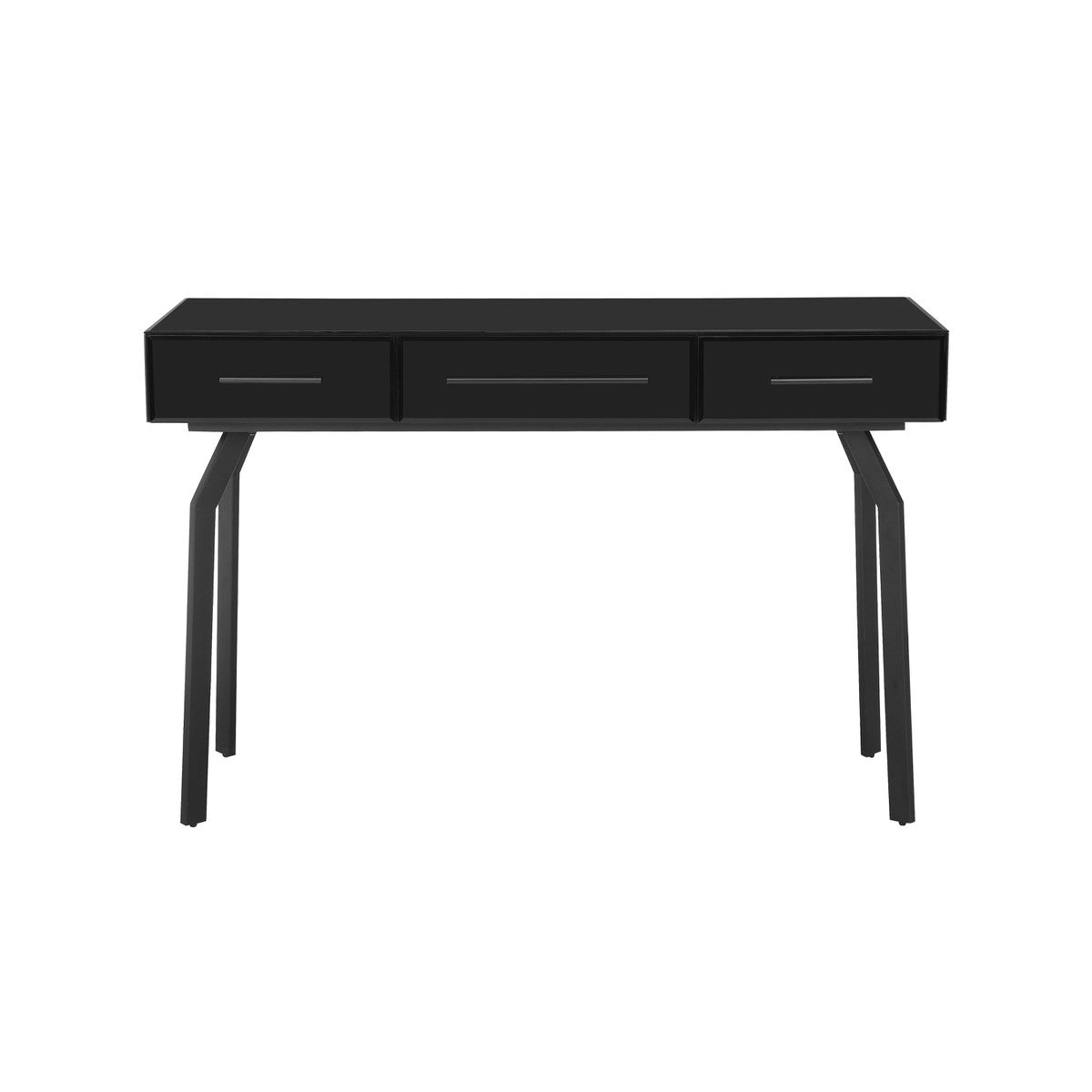 Table console de bureau en verre noir Santana