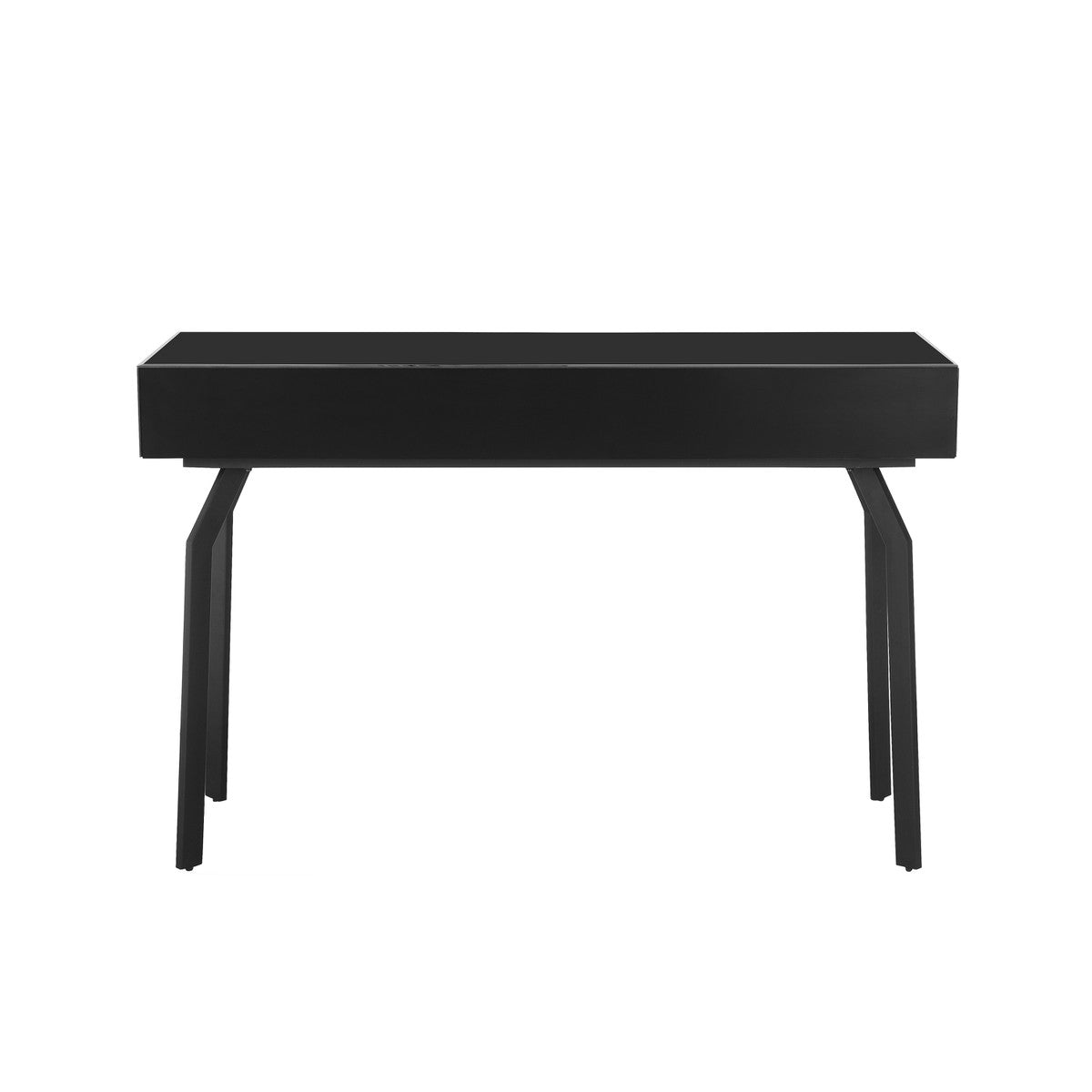 Santana Black Glass Desk Console Table