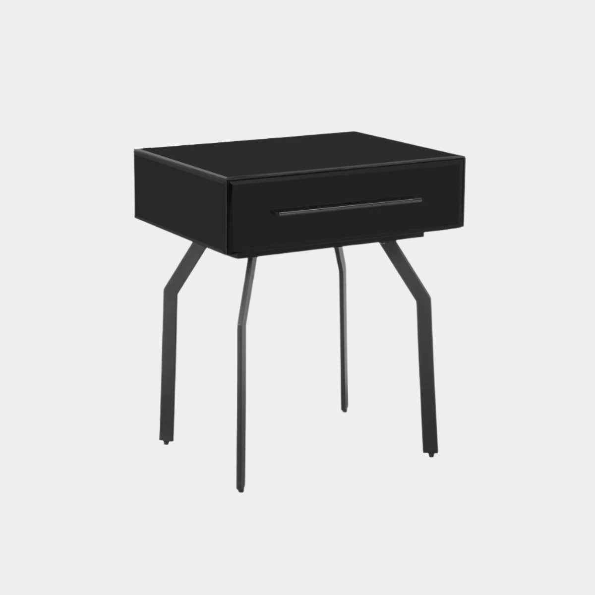 Santana Black Glass Side Table