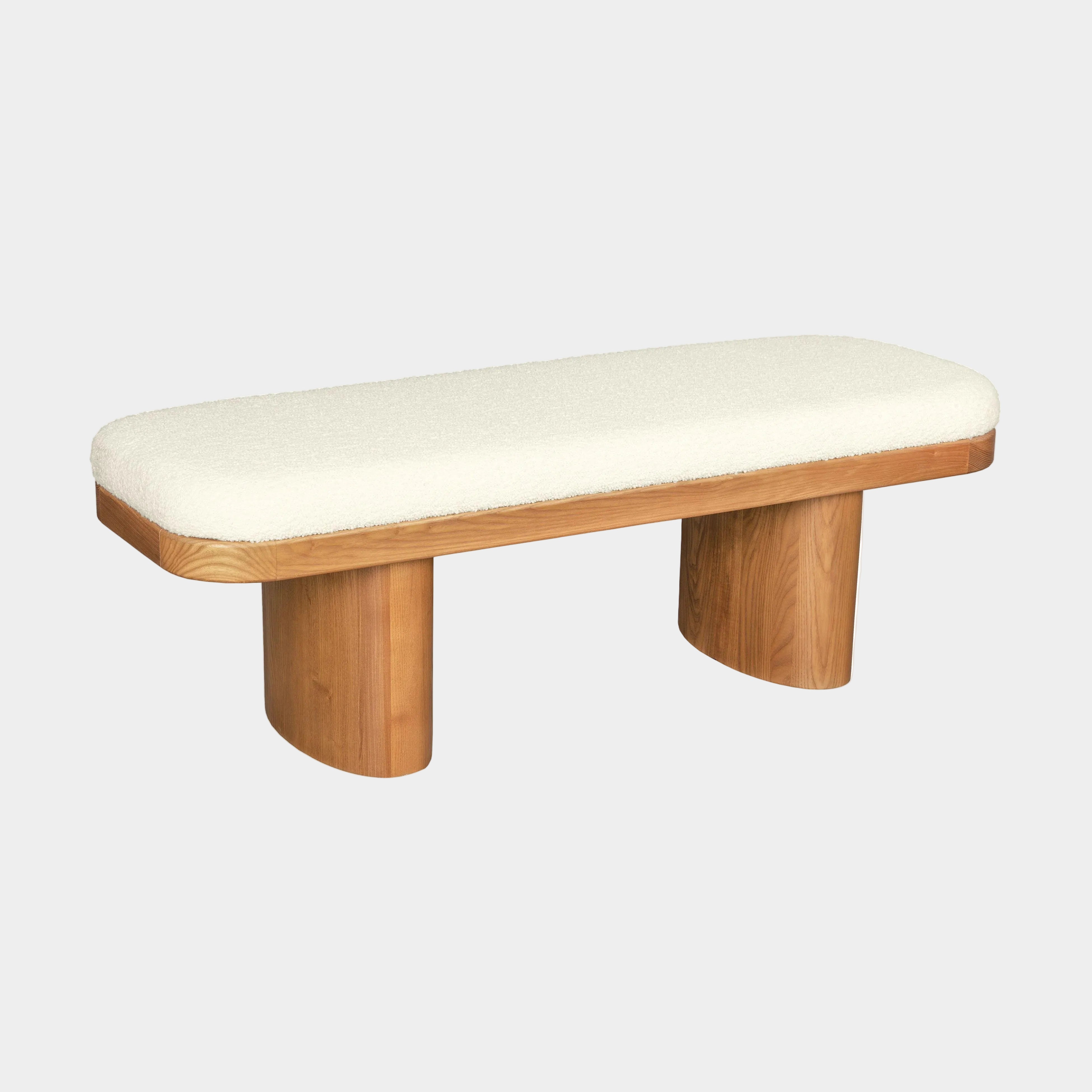 Banc en bois Boucle Performance Ollie White