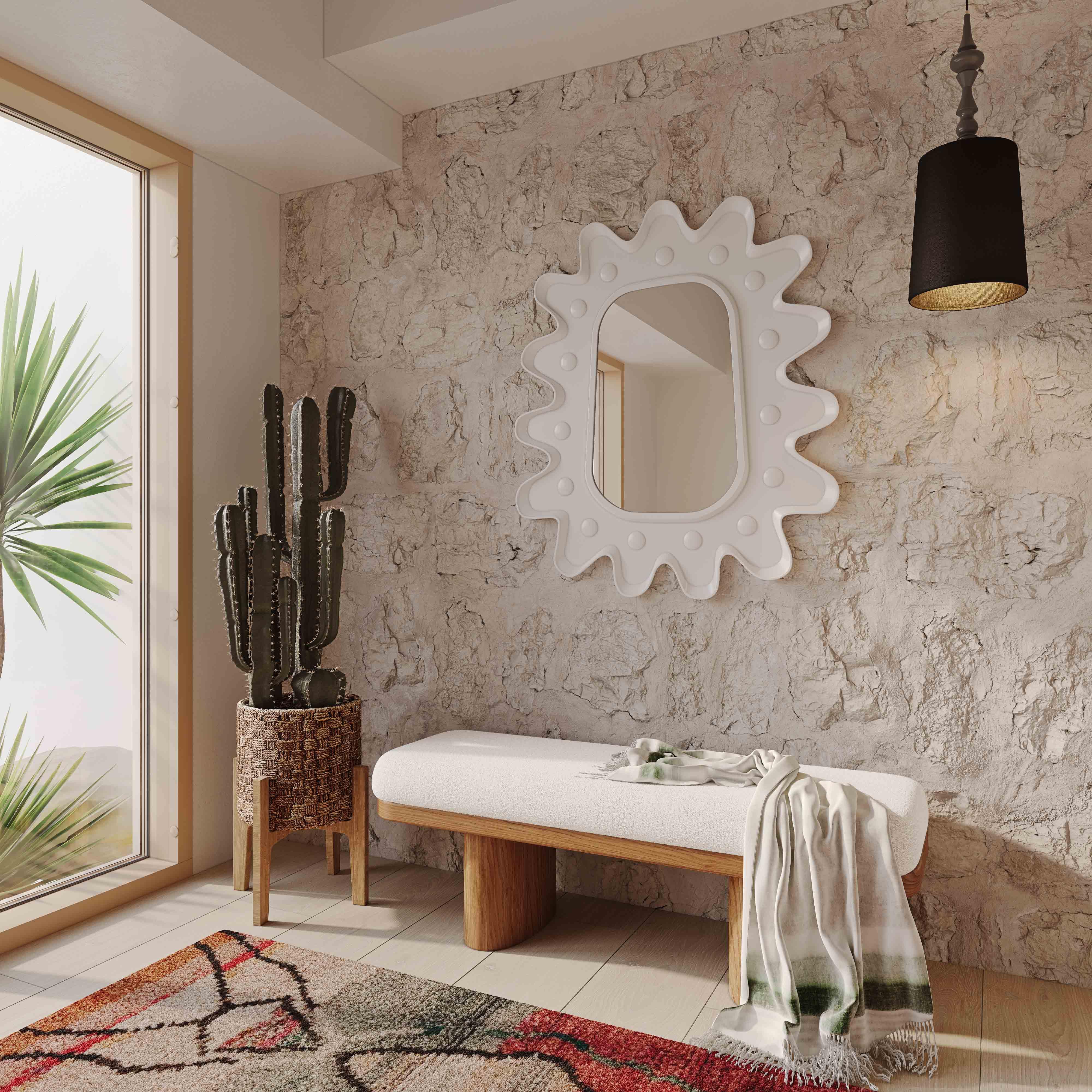 Banc en bois Boucle Performance Ollie White