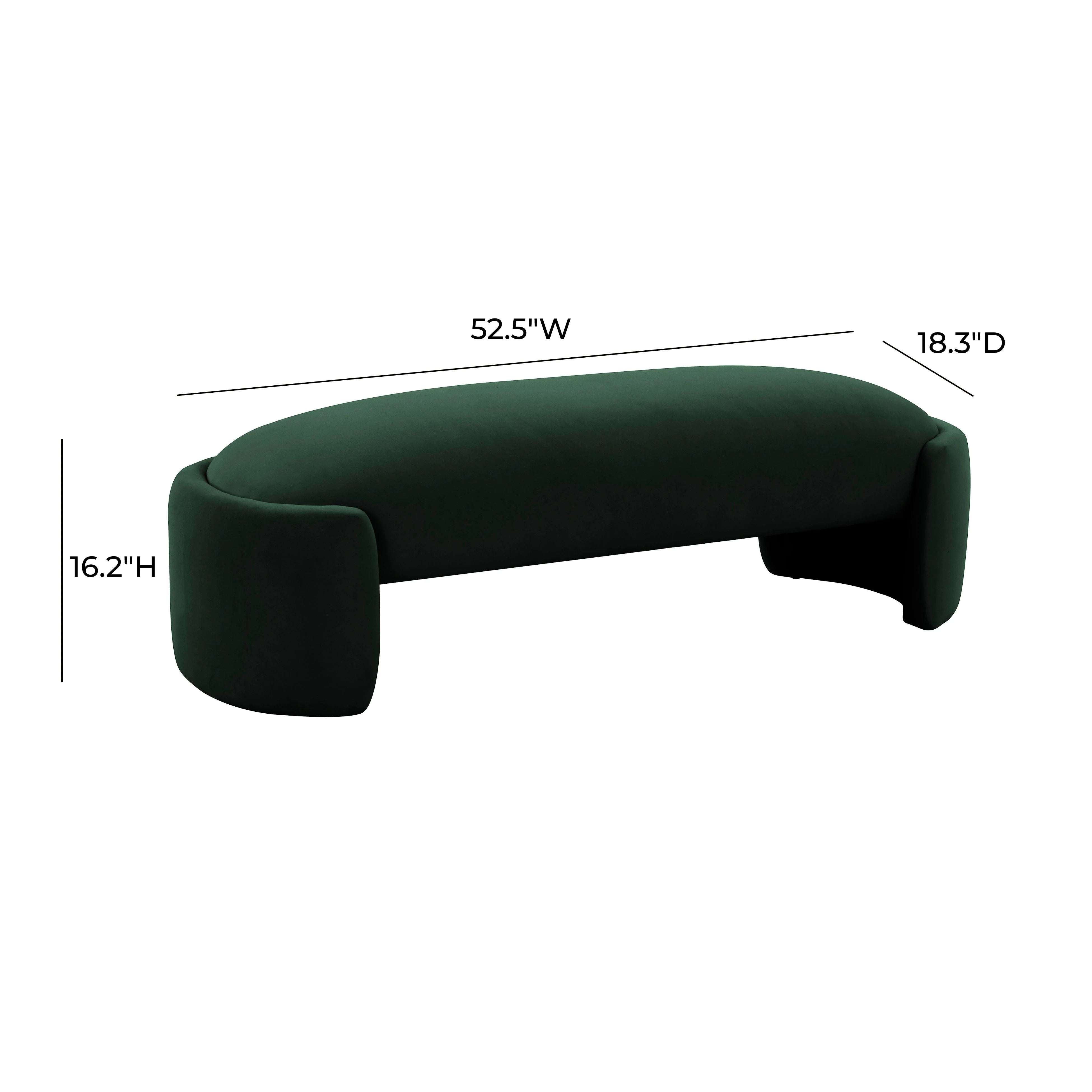 Toledo 53" Performance Velvet Bench