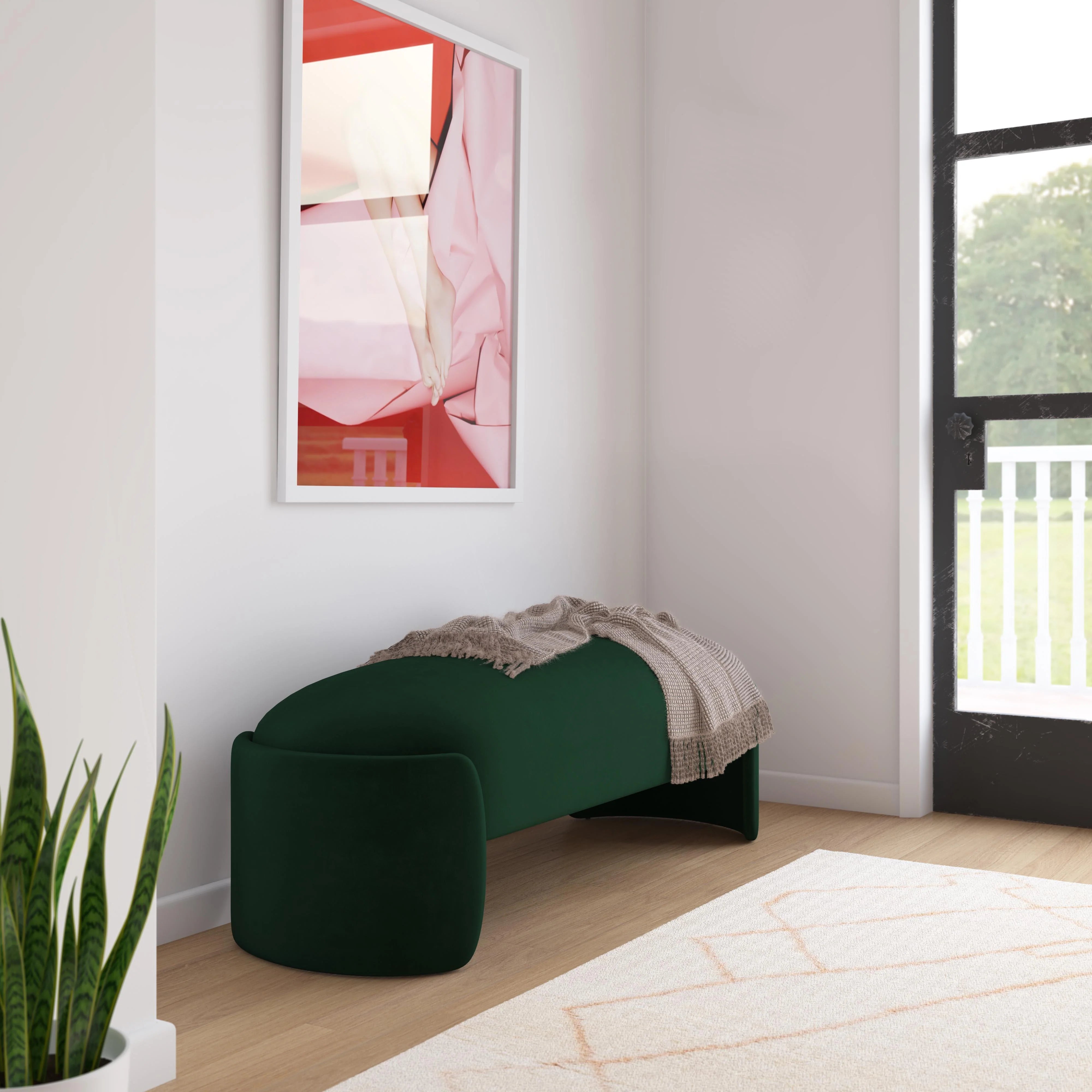 Toledo 53" Performance Velvet Bench