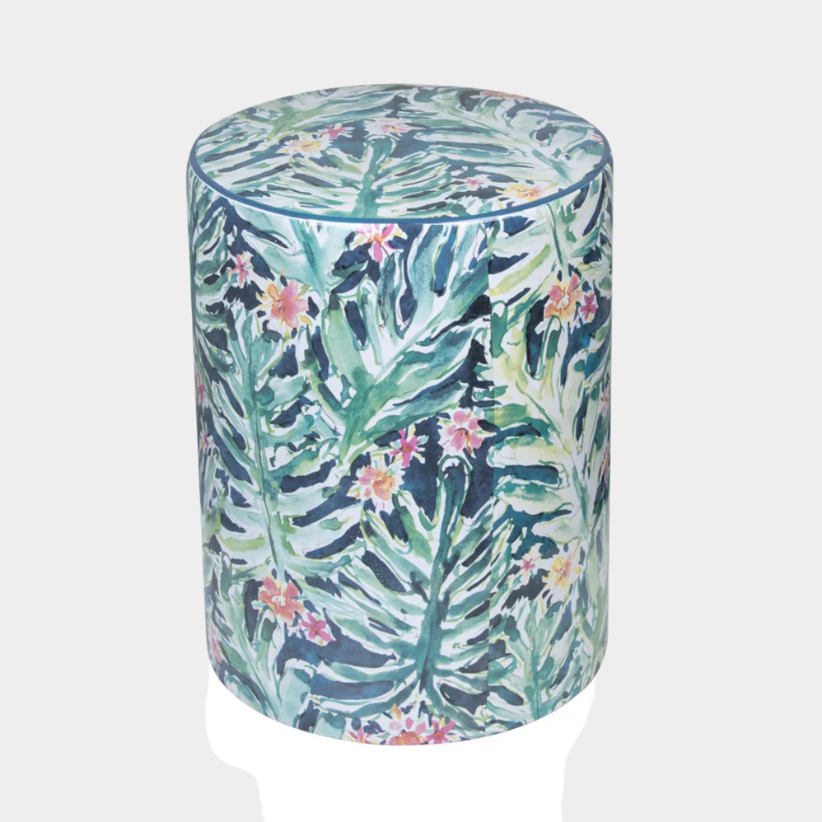 Taurus Ceramic Stool in Garden Print