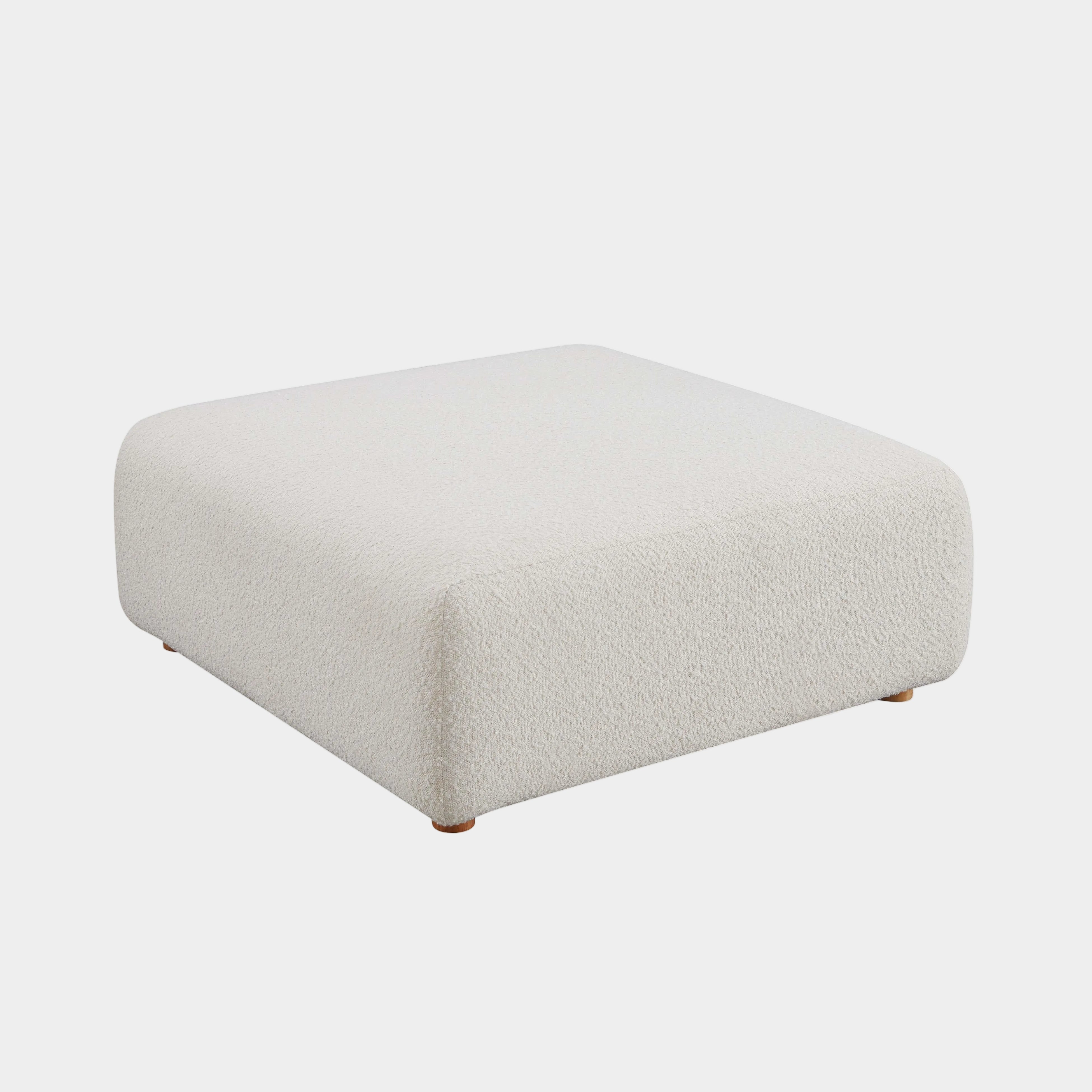 Hangover Cream Performance Boucle Ottoman