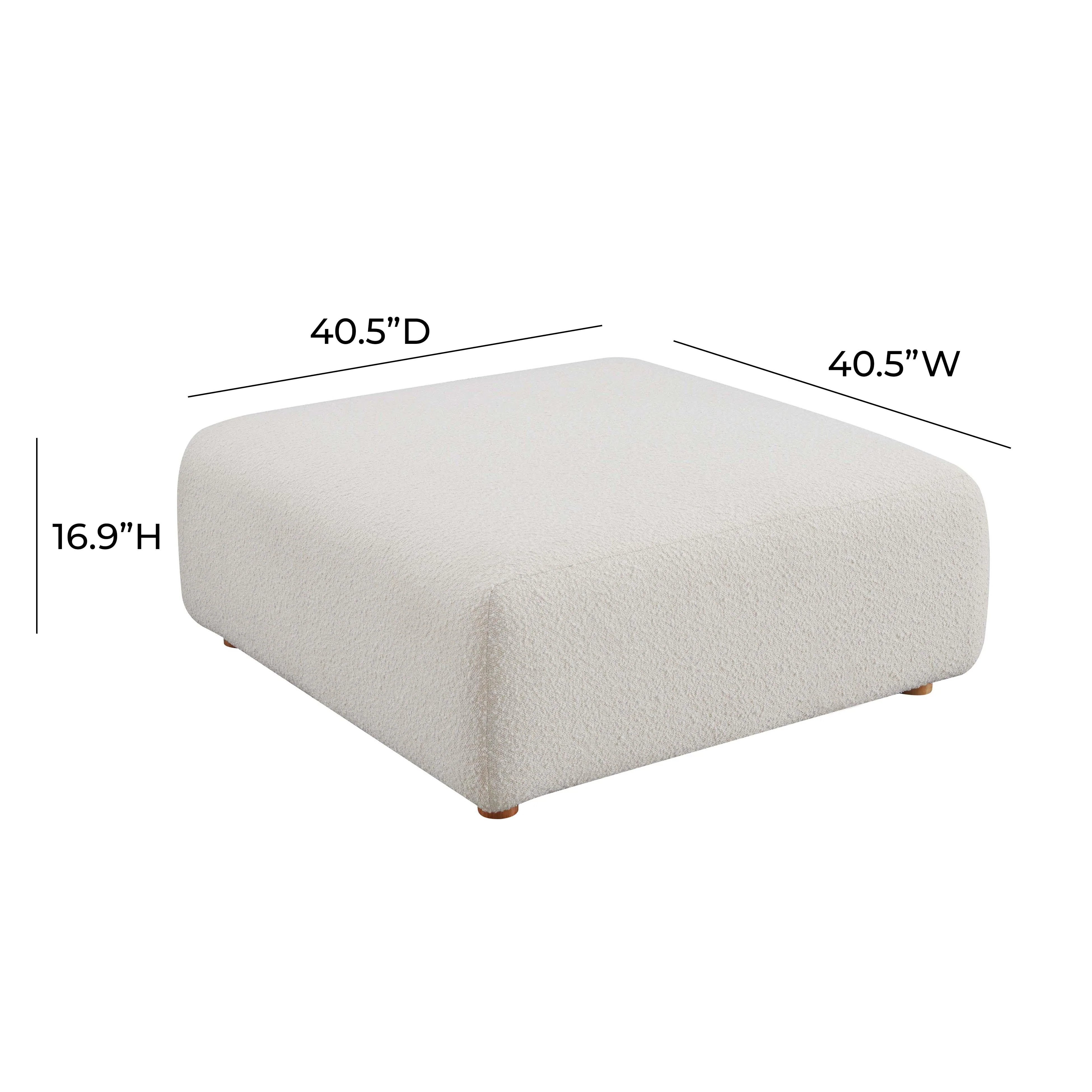 Hangover Cream Performance Boucle Ottoman