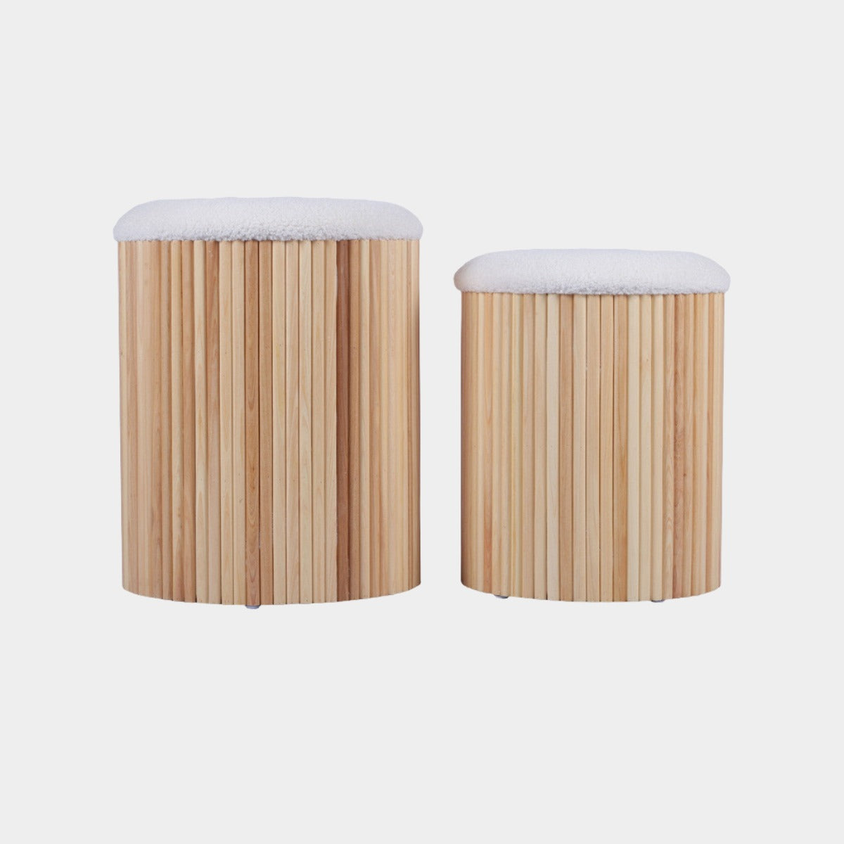 Sagano Nesting Storage Ottomans - Set of 2