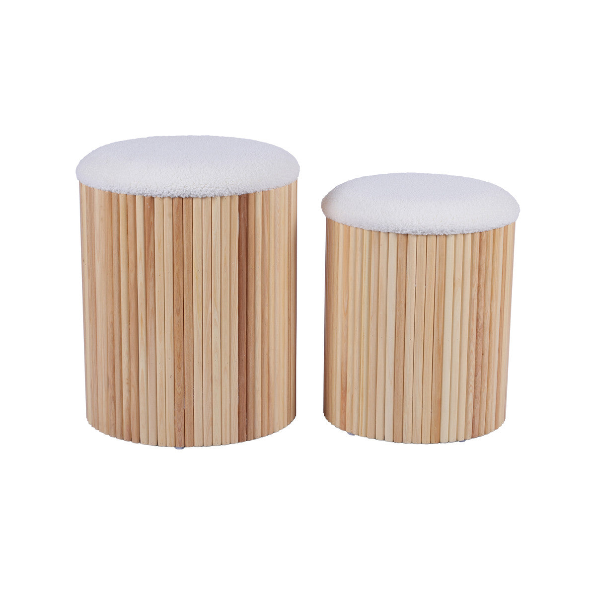 Sagano Nesting Storage Ottomans - Set of 2