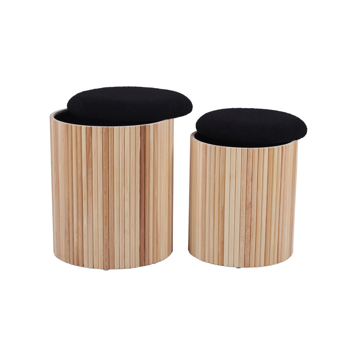 Sagano Nesting Storage Ottomans - Set of 2