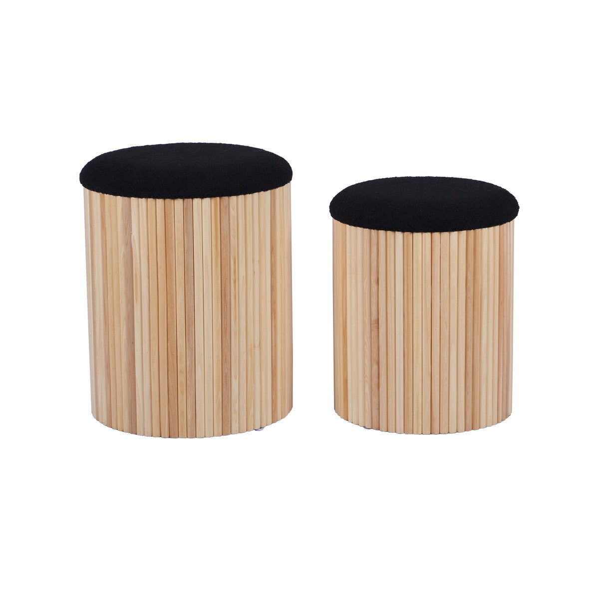 Sagano Nesting Storage Ottomans - Set of 2