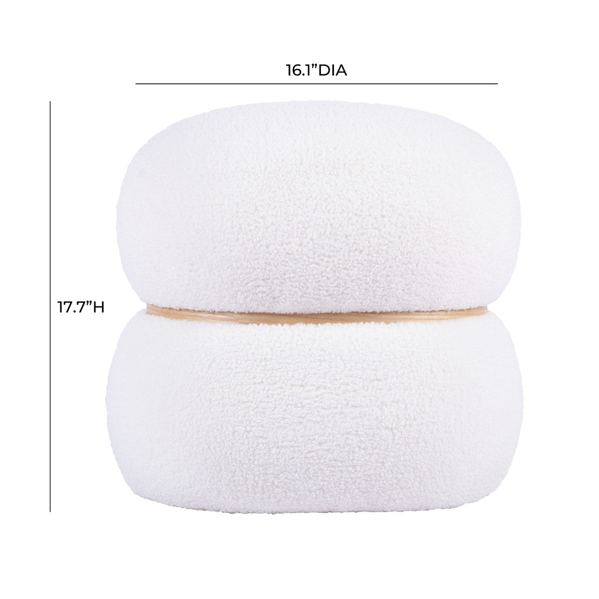 Helga Vegan Shearling Ottoman