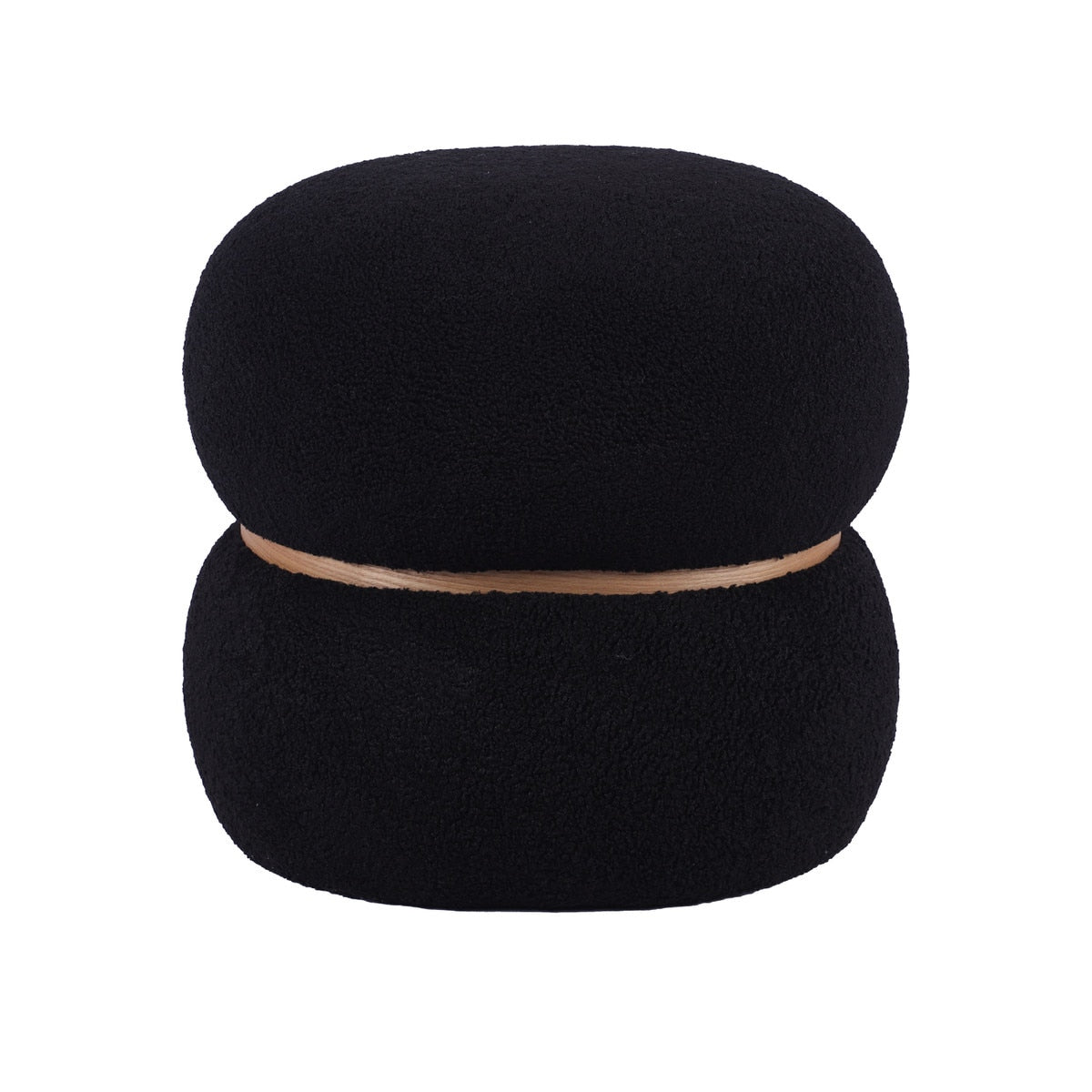 Helga Vegan Shearling Oval Ottoman