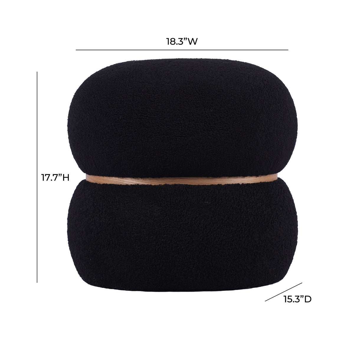 Helga Vegan Shearling Ottoman