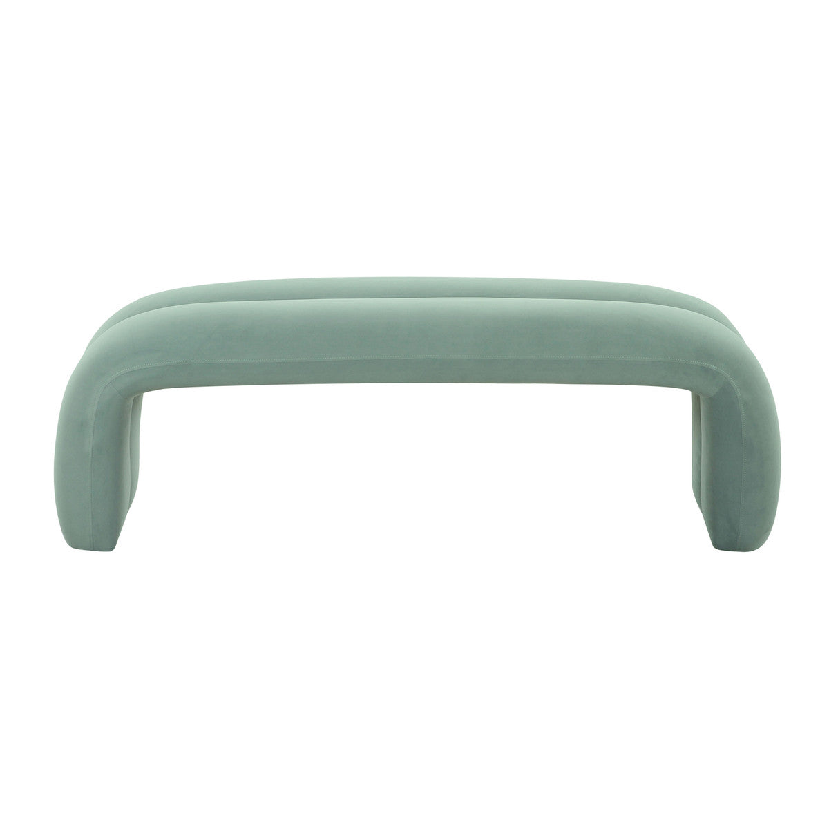 Banc canalisé en velours Leigh 