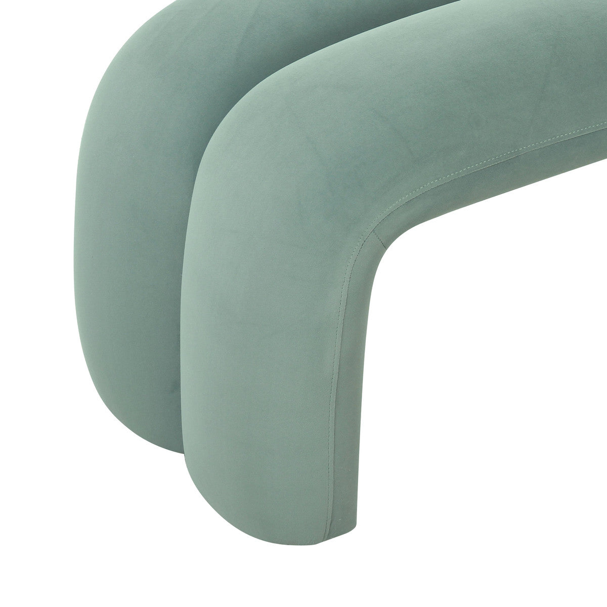 Banc canalisé en velours Leigh 