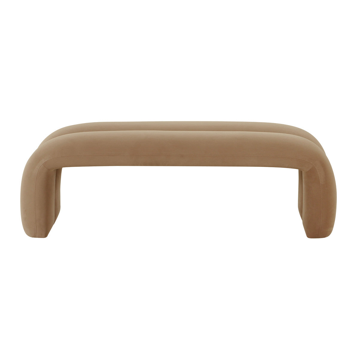 Banc canalisé en velours Leigh 