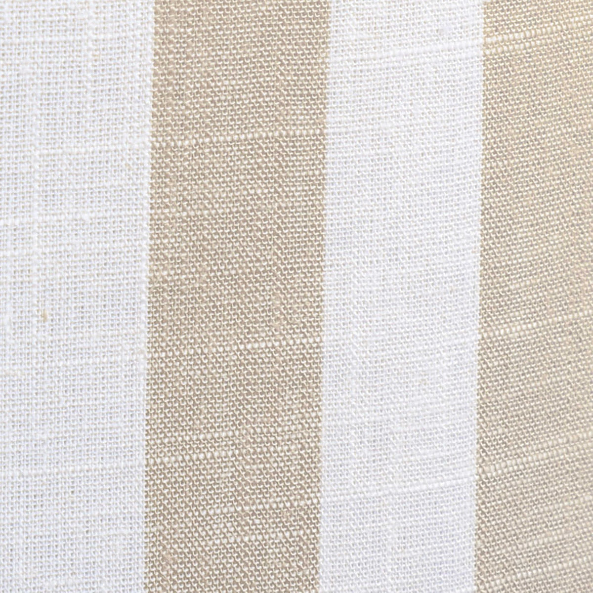 Dex Striped Linen Ottoman