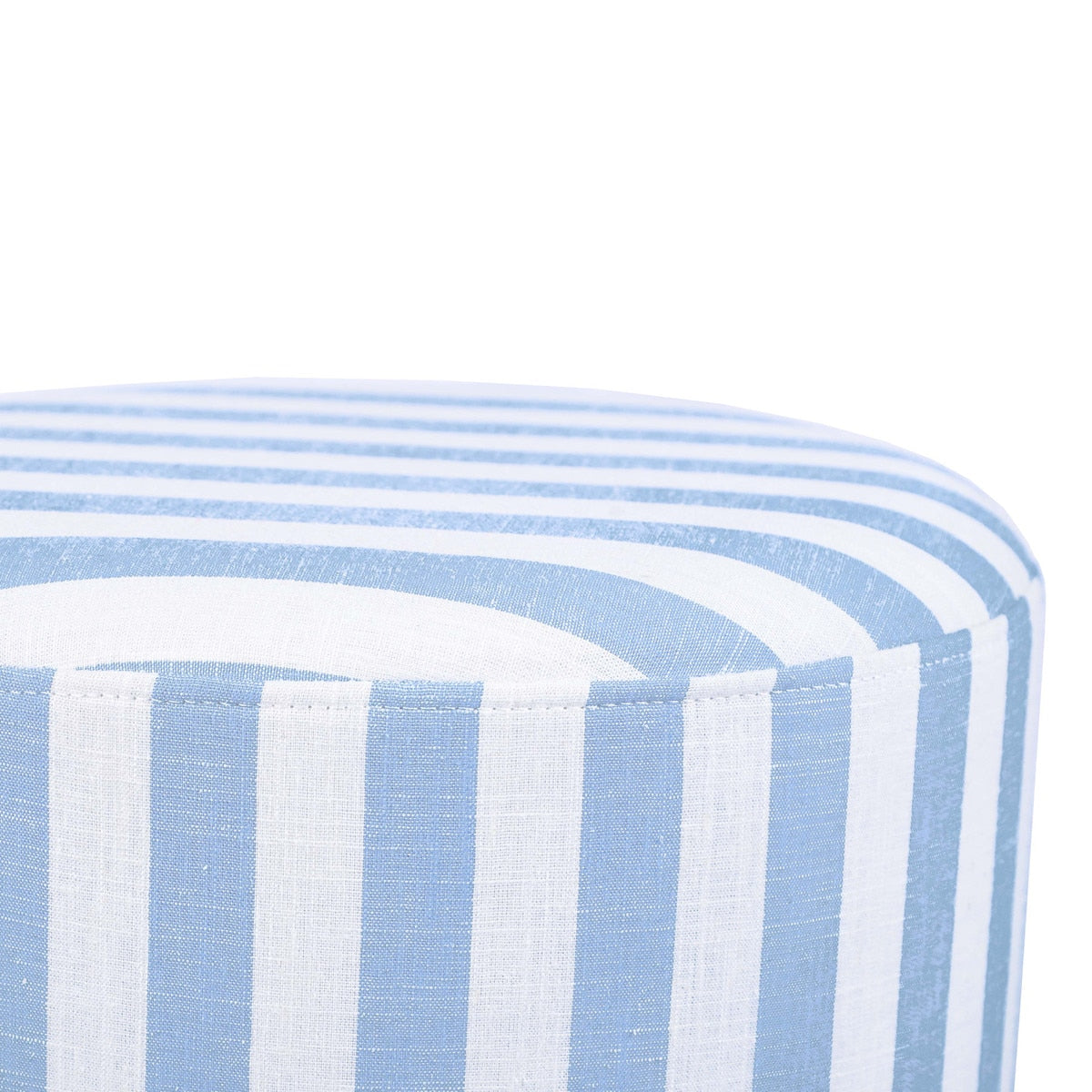 Dex Striped Linen Ottoman