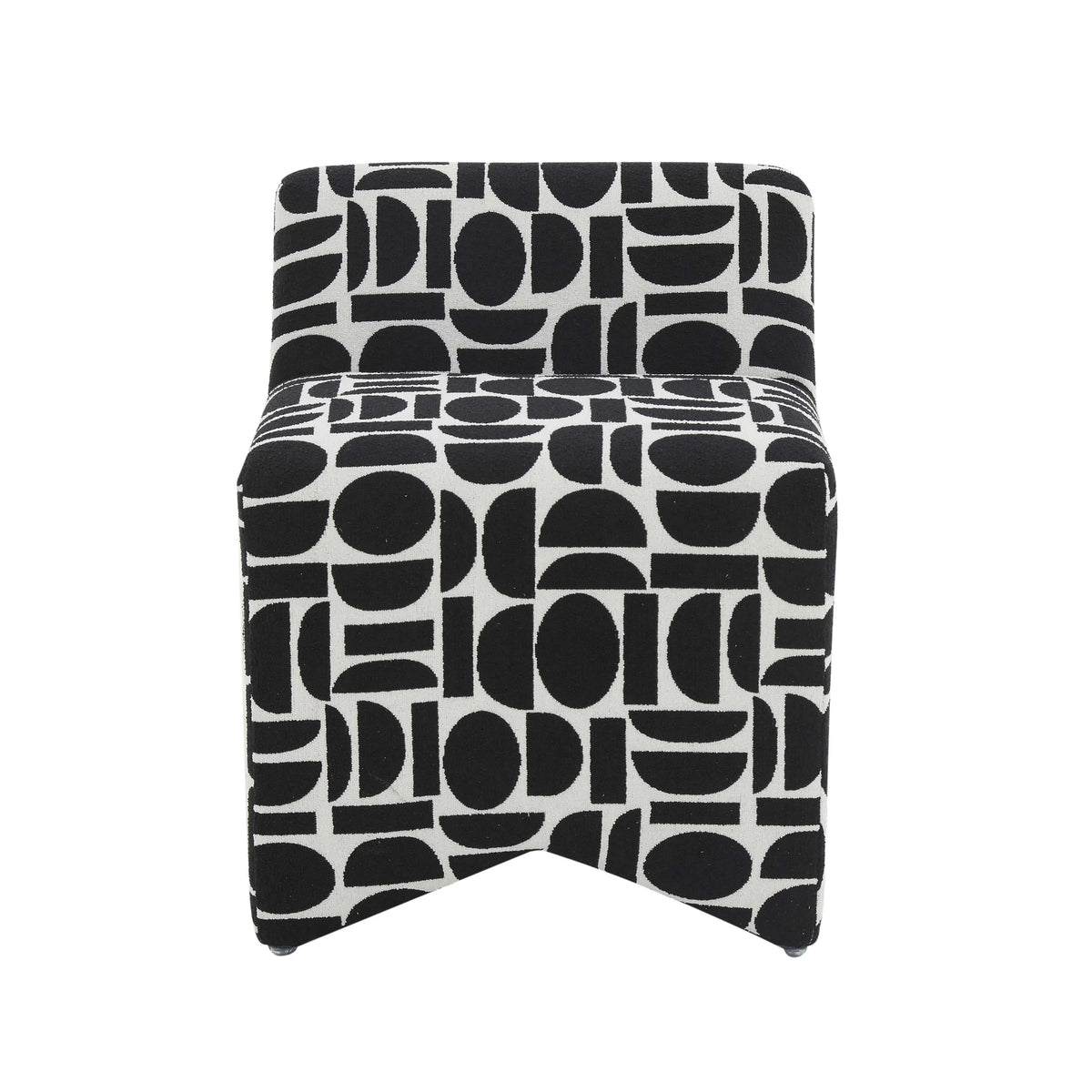 Pippa Geometric Performance Jacquard Weave Accent Stool