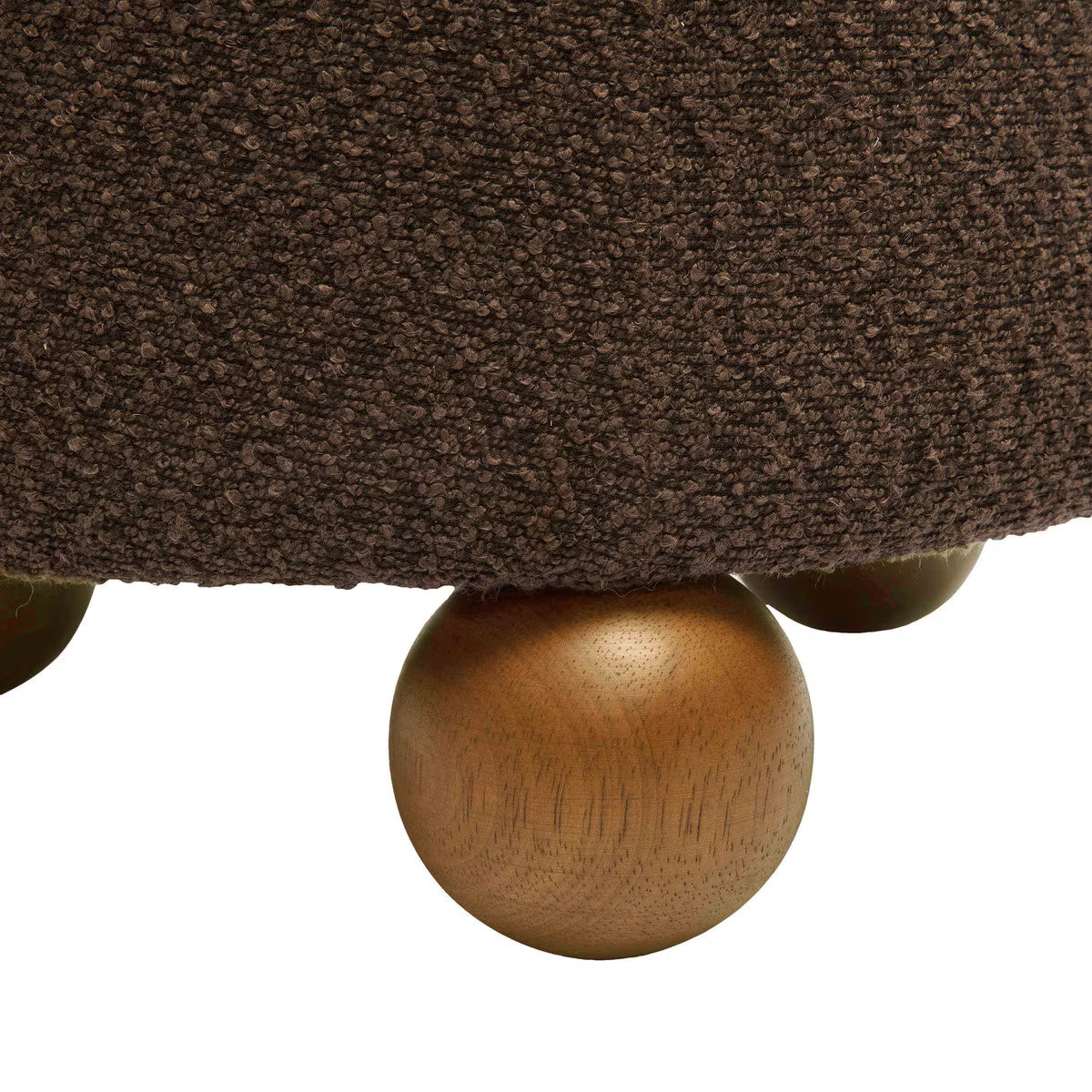 Jaine Chocolate Brown Boucle Stool