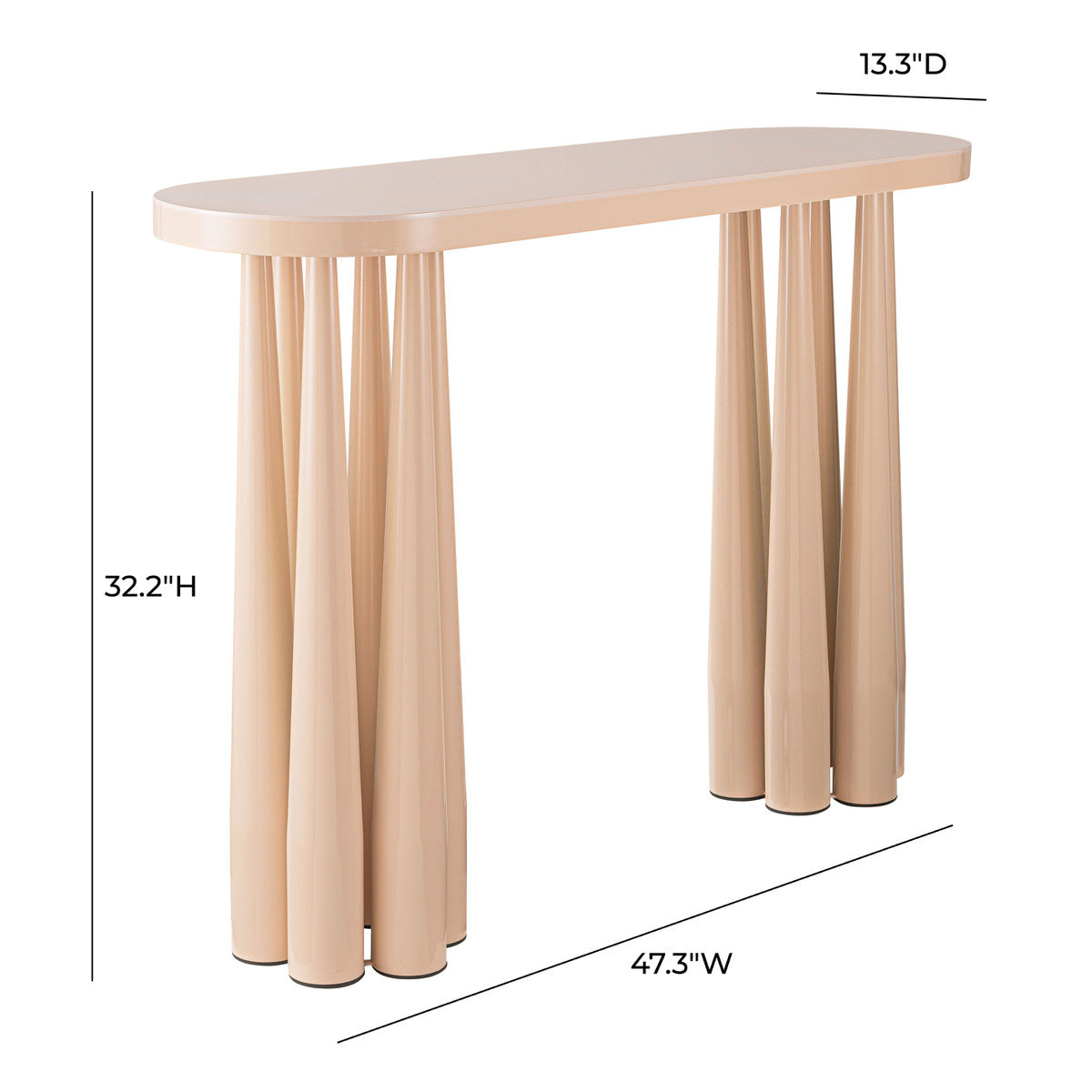 Table console brillante Titan Peach Rose 