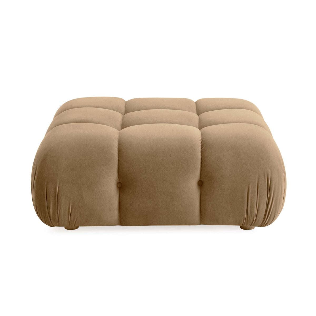 Calliope Cafe Au Lait Performance Ottoman modulaire en velours 