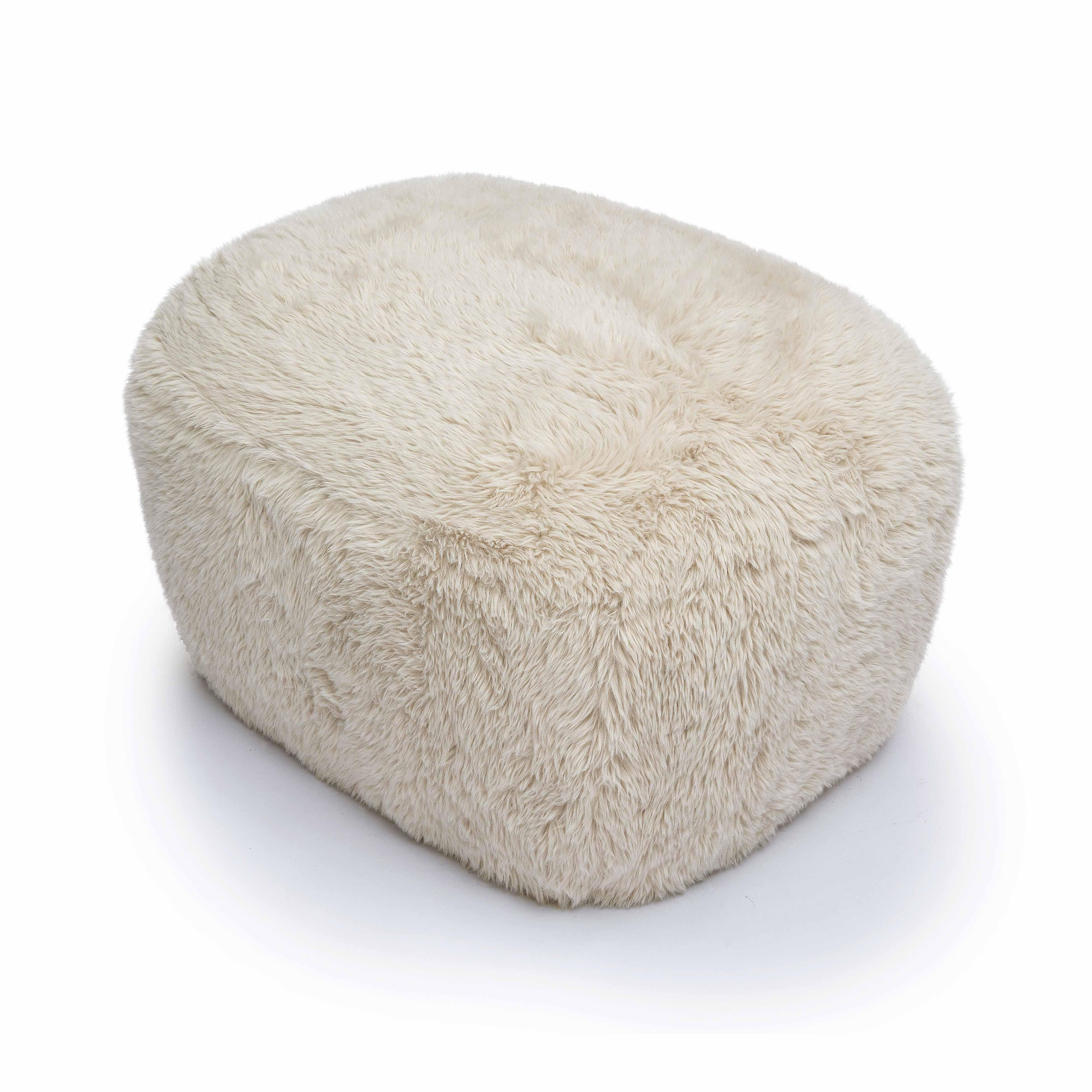Britt Contract-Grade Vegan Shearling Ottoman