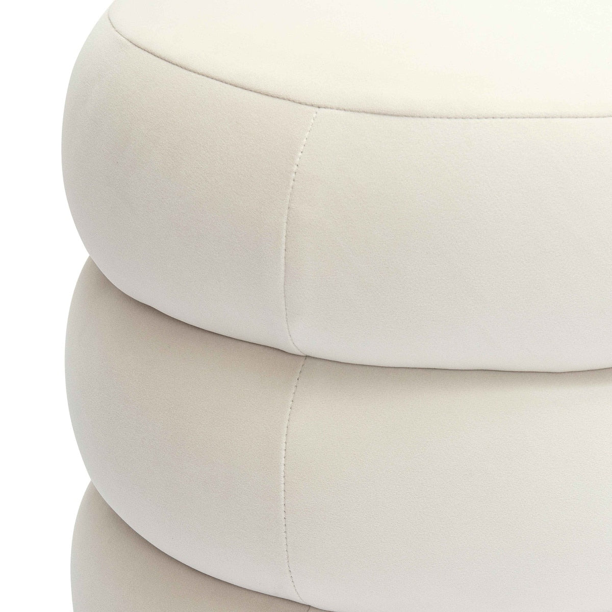 Pouf en velours Stefanie 