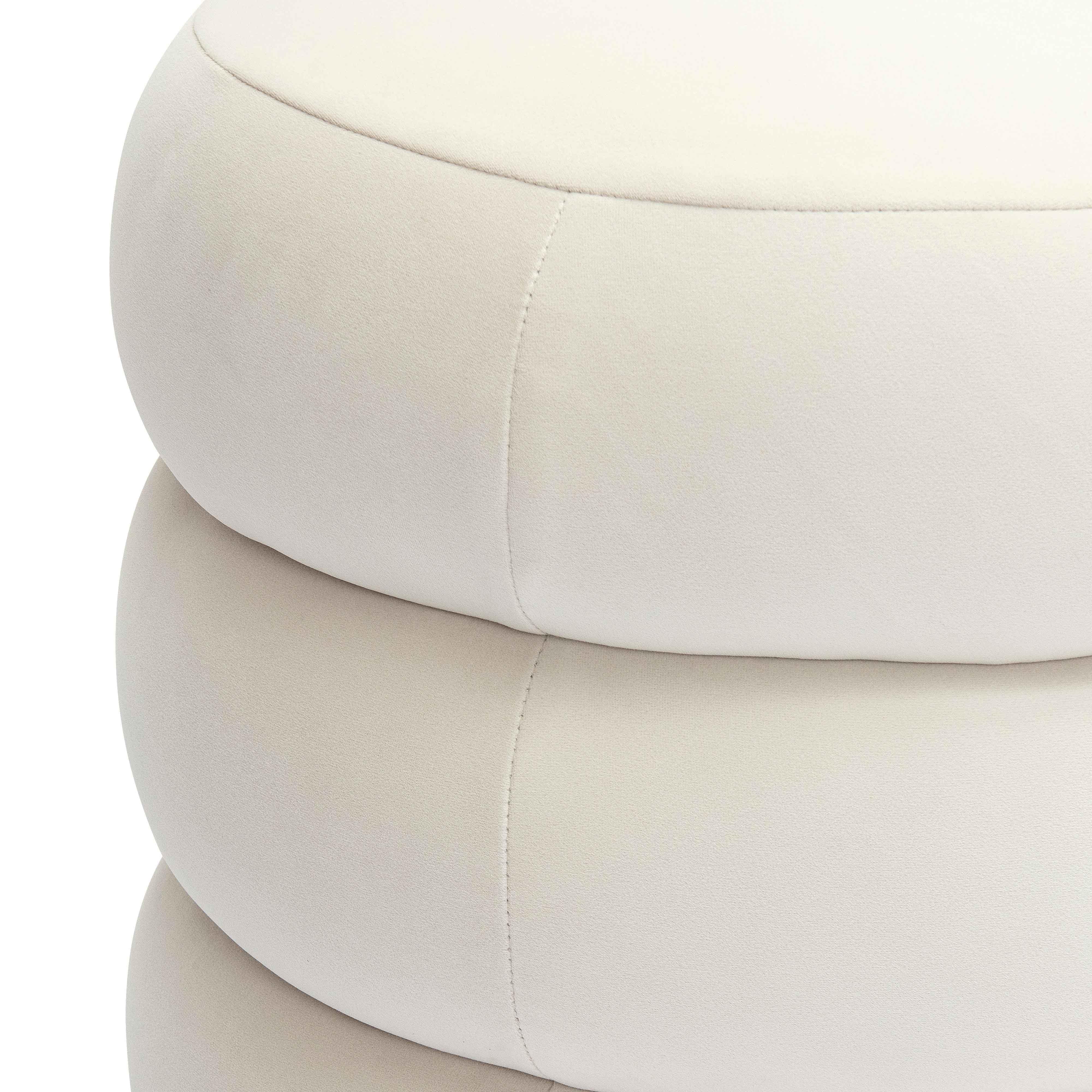 Stefanie Performance Velvet Ottoman