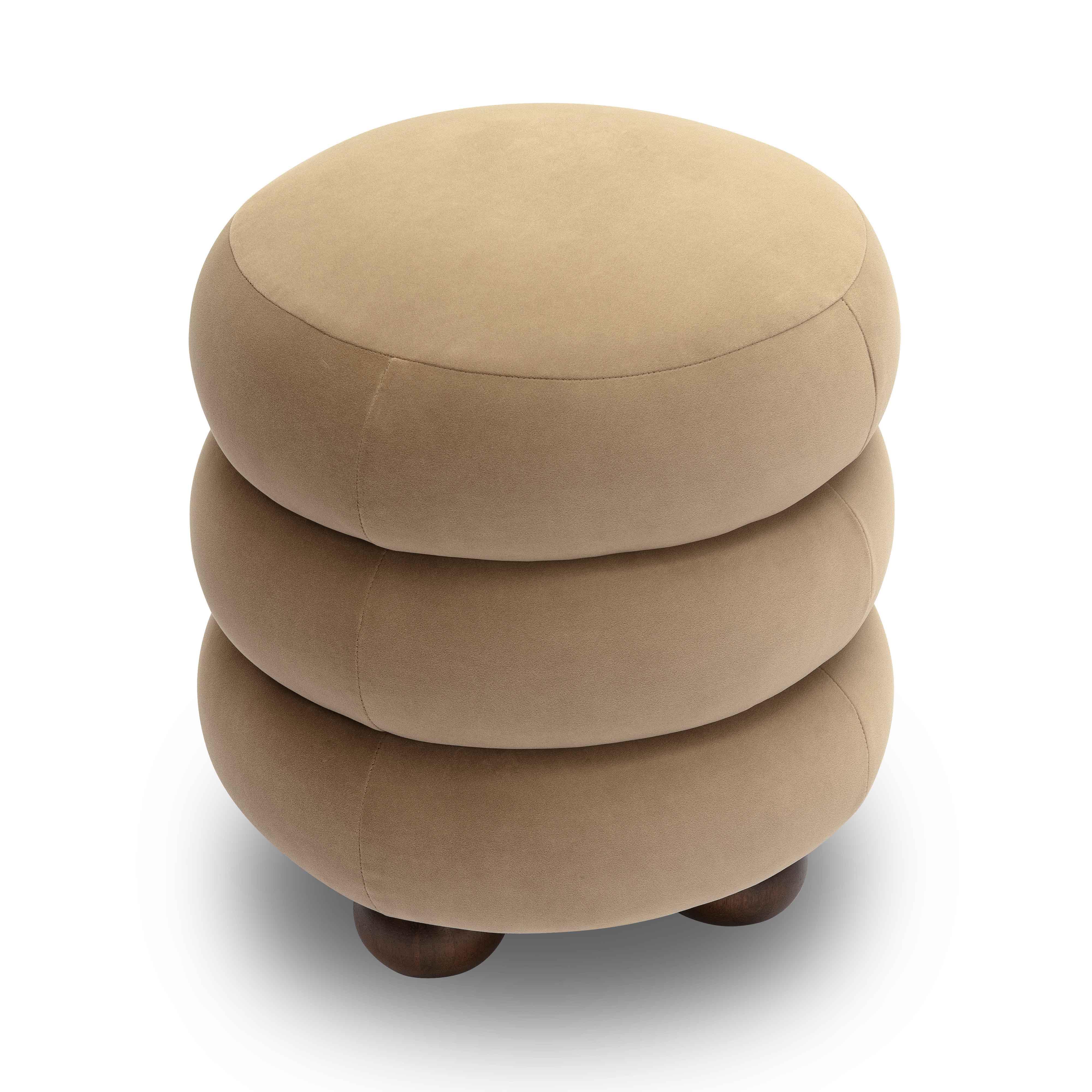 Stefanie Performance Velvet Ottoman