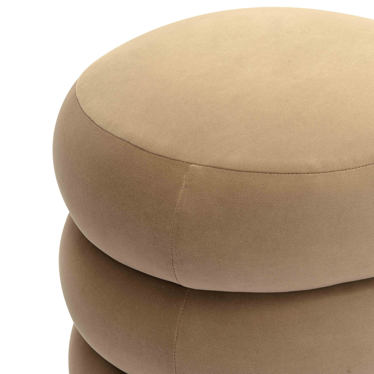 Pouf en velours Stefanie 