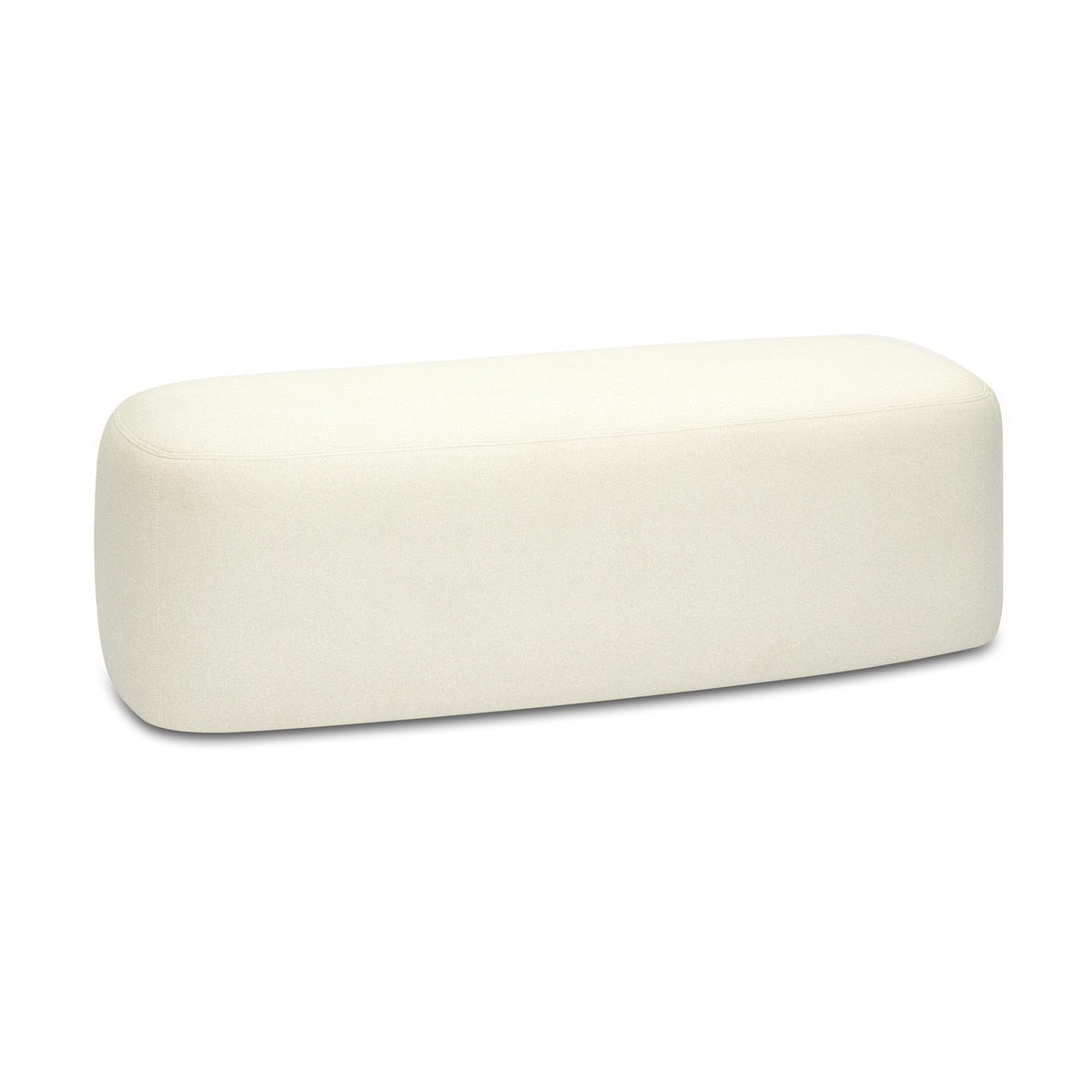 Graceland Cream Faux Mohair Bench