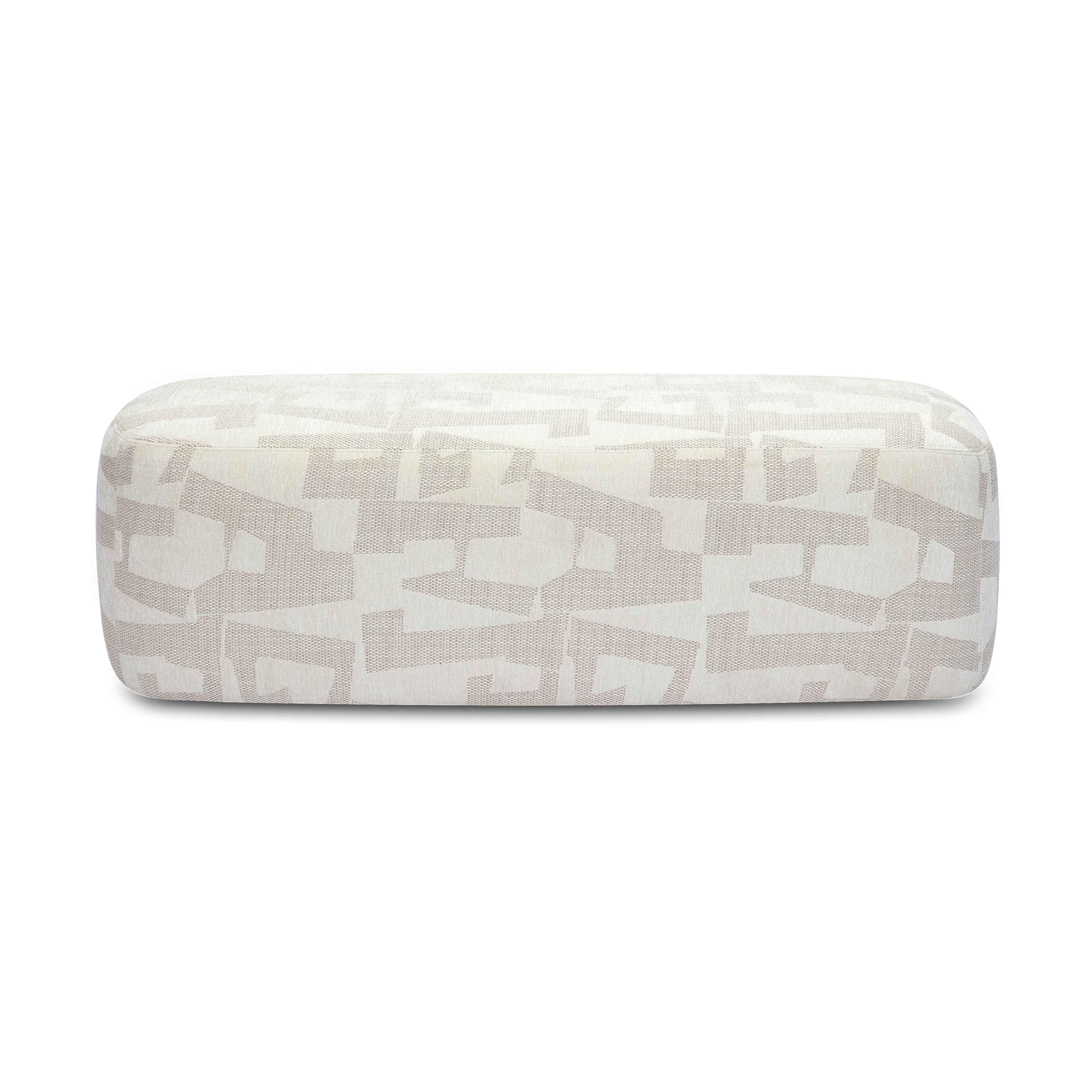 Graceland 54" Cream Performance Jacquard Bench
