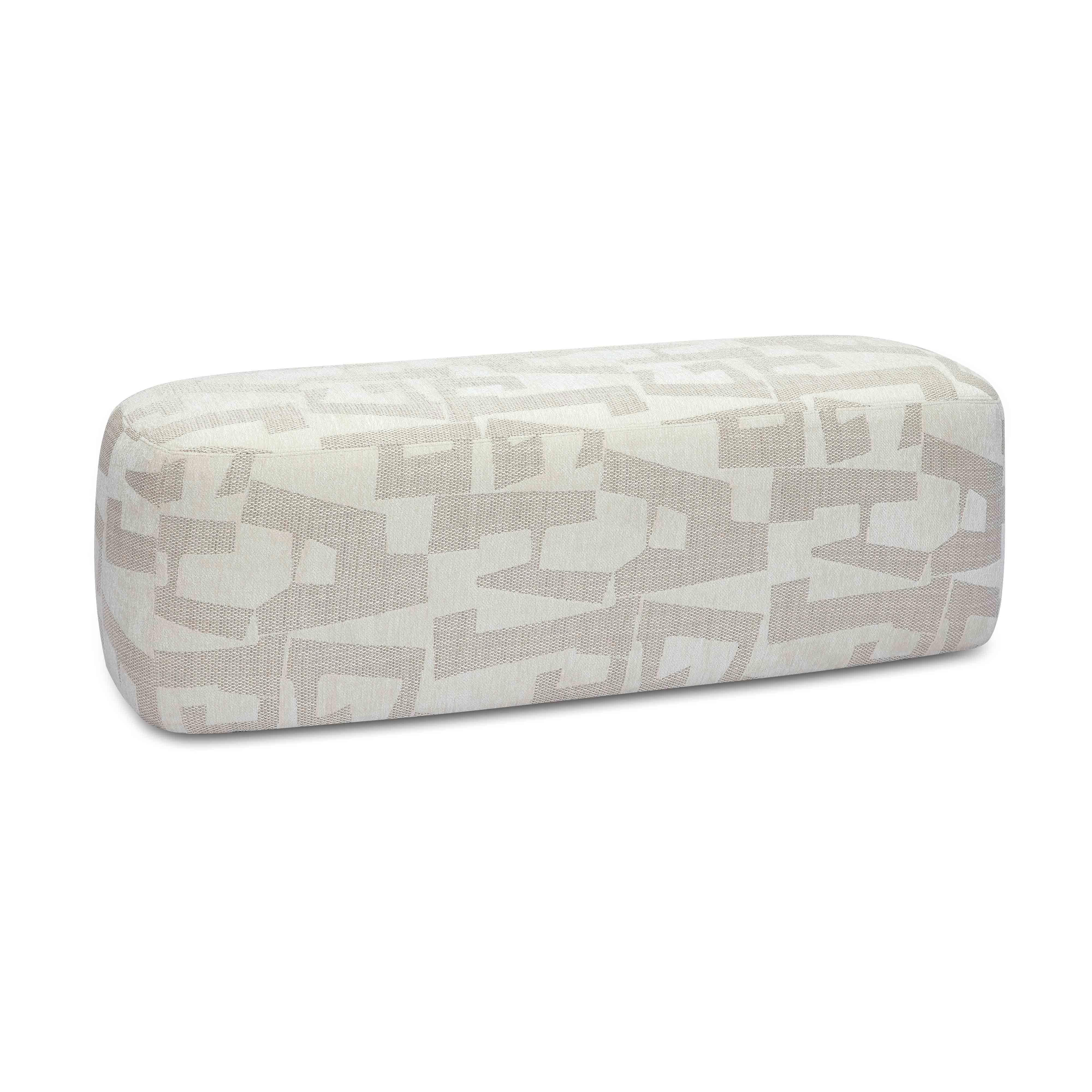 Graceland 54" Cream Performance Jacquard Bench