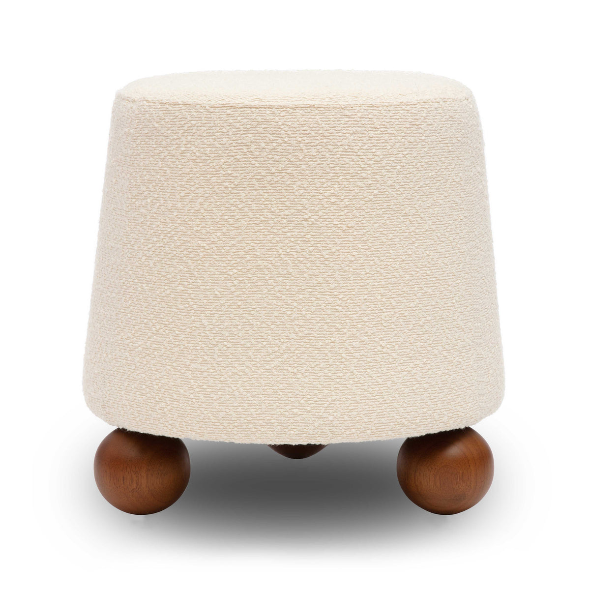 Tabouret Jaine en boucle marron chocolat