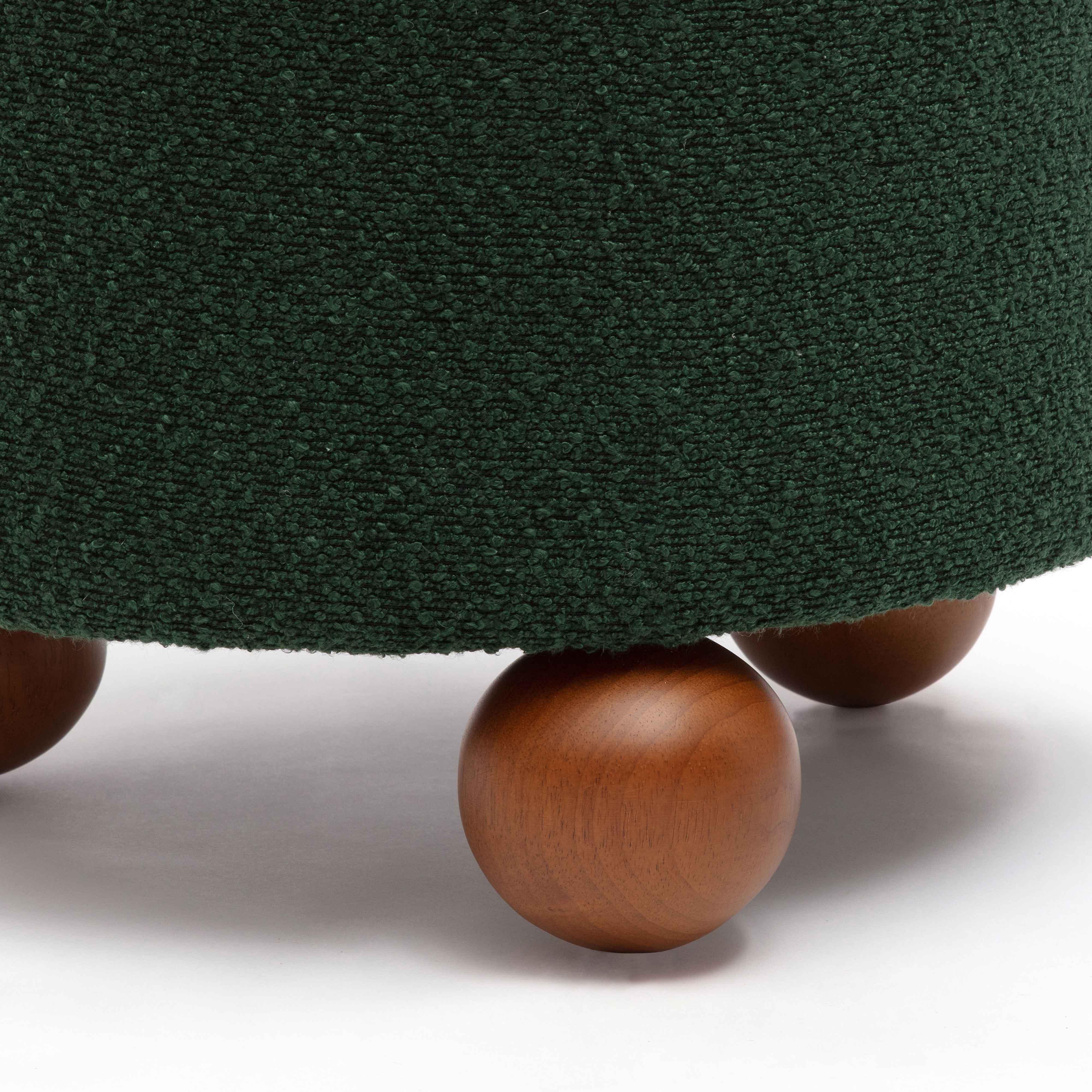 Jaine Chocolate Brown Boucle Stool