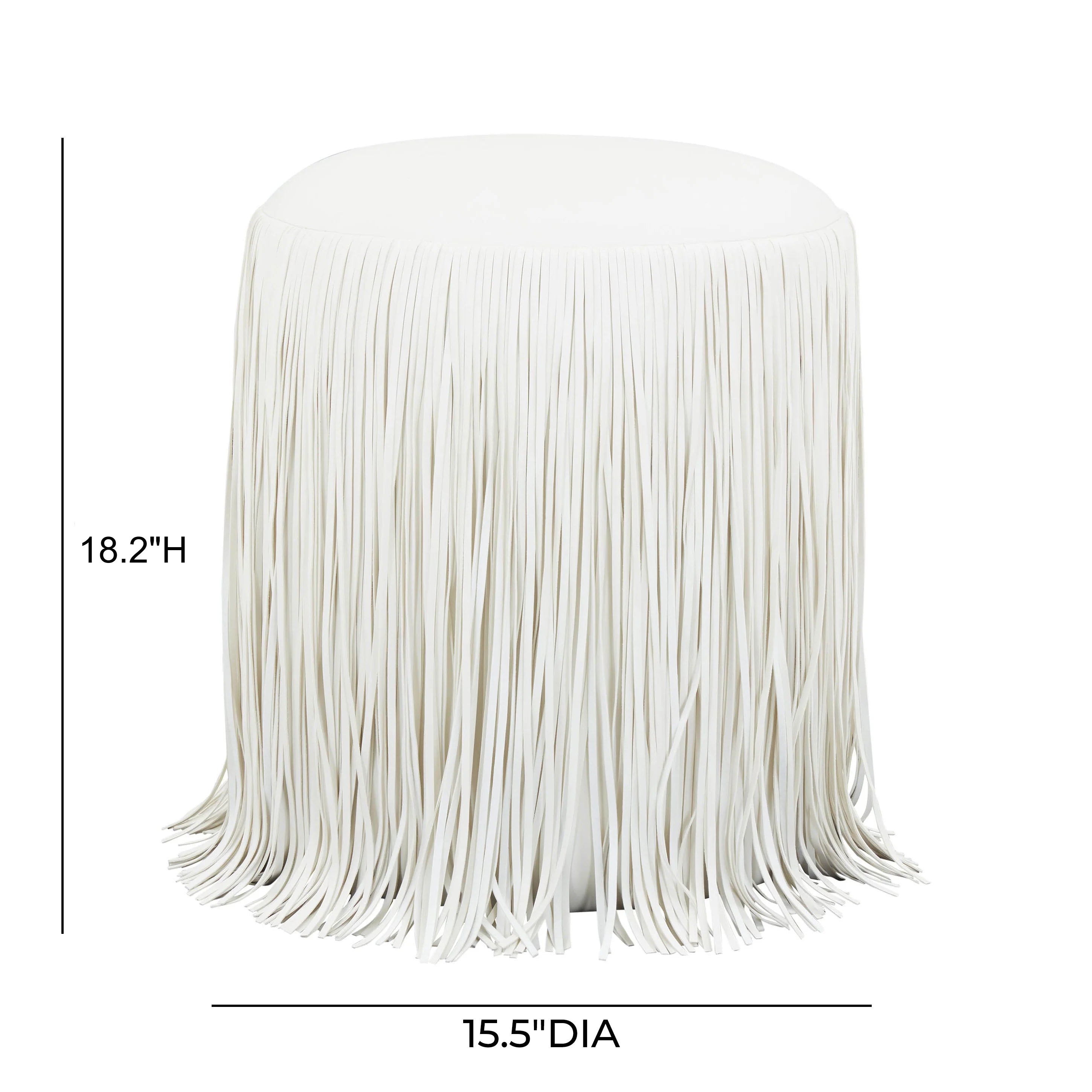Shag Me Performance Vegan Leather Ottoman