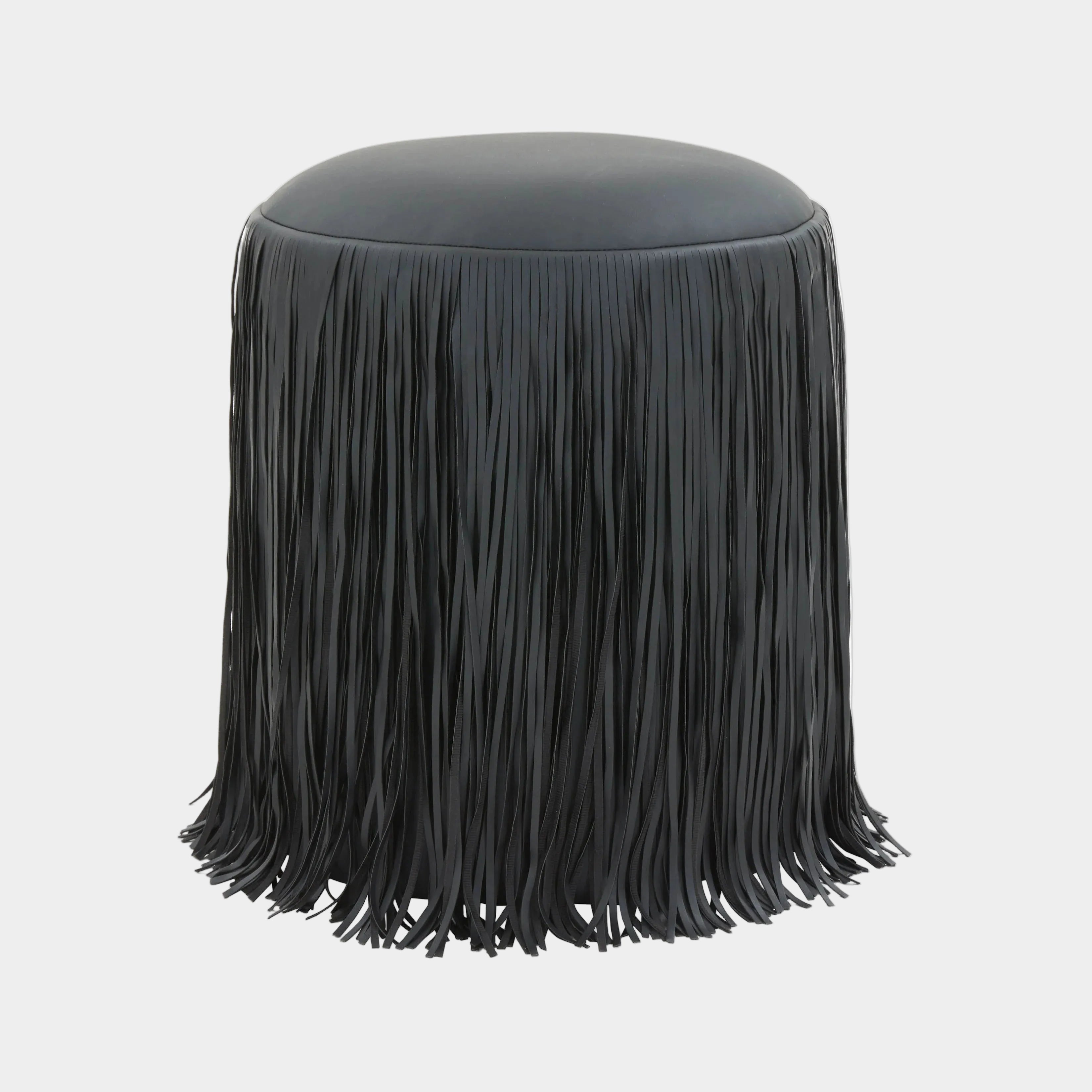 Shag Me Performance Vegan Leather Ottoman