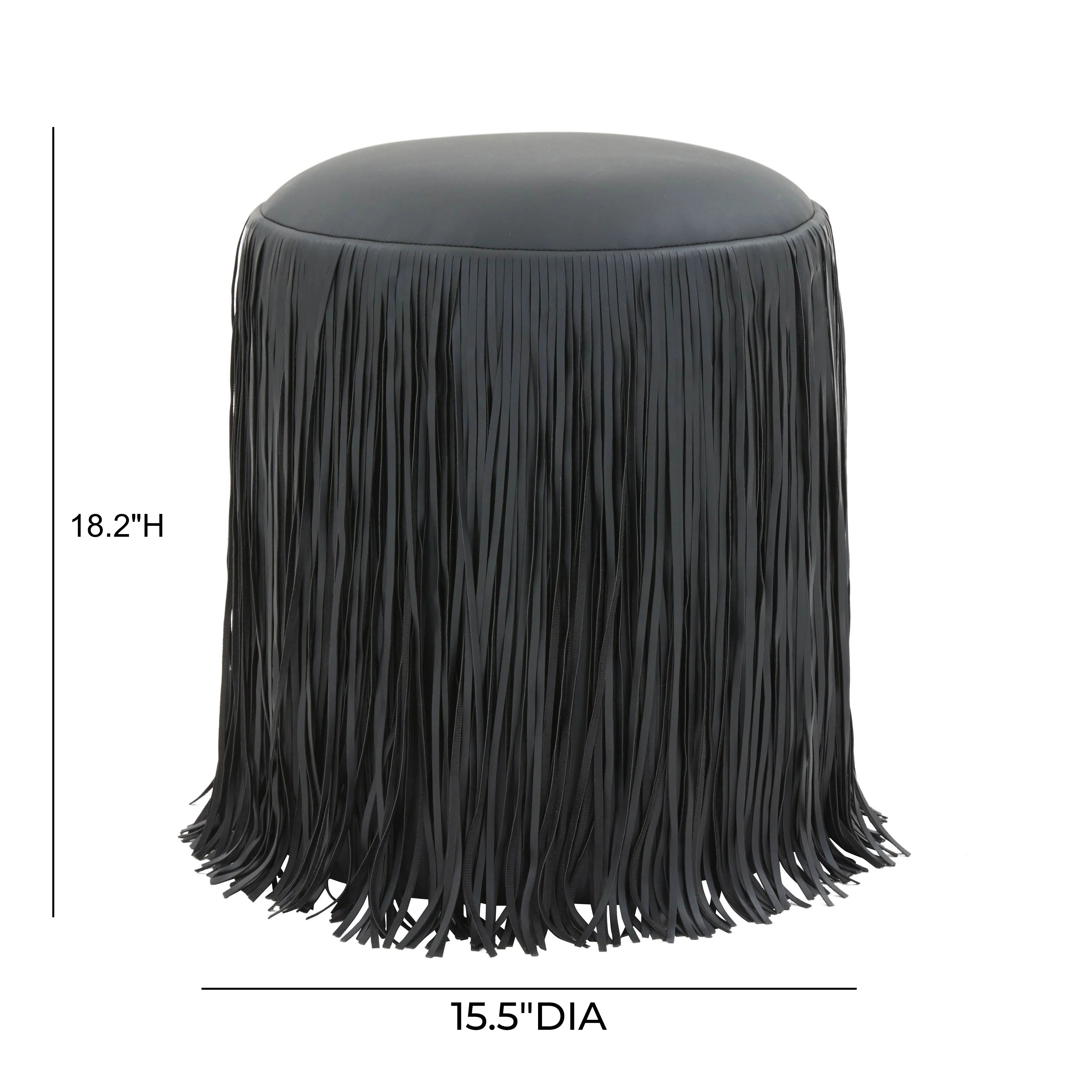 Shag Me Performance Vegan Leather Ottoman
