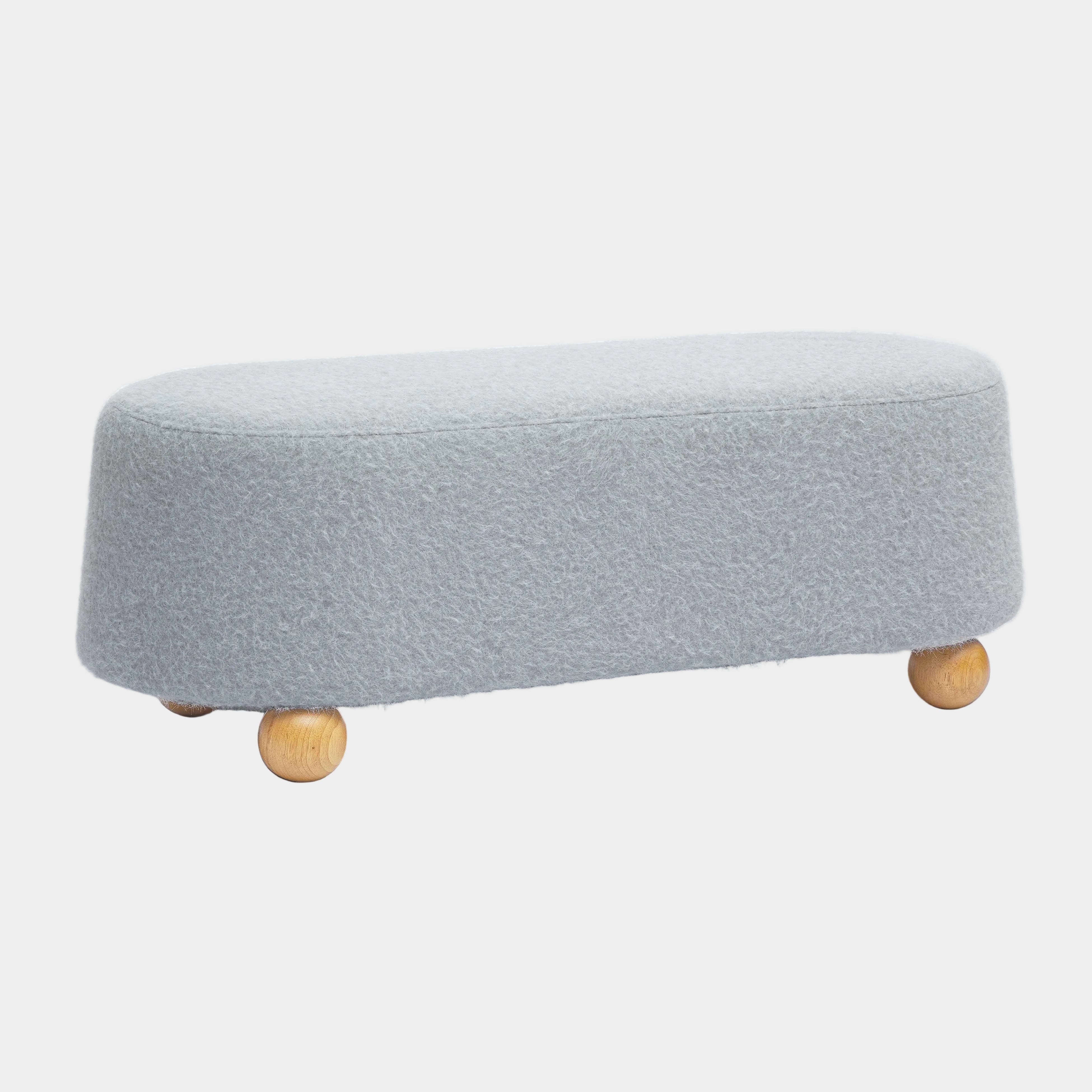 Jaine 48" Contract-Grade Faux Mohair Large Ottoman