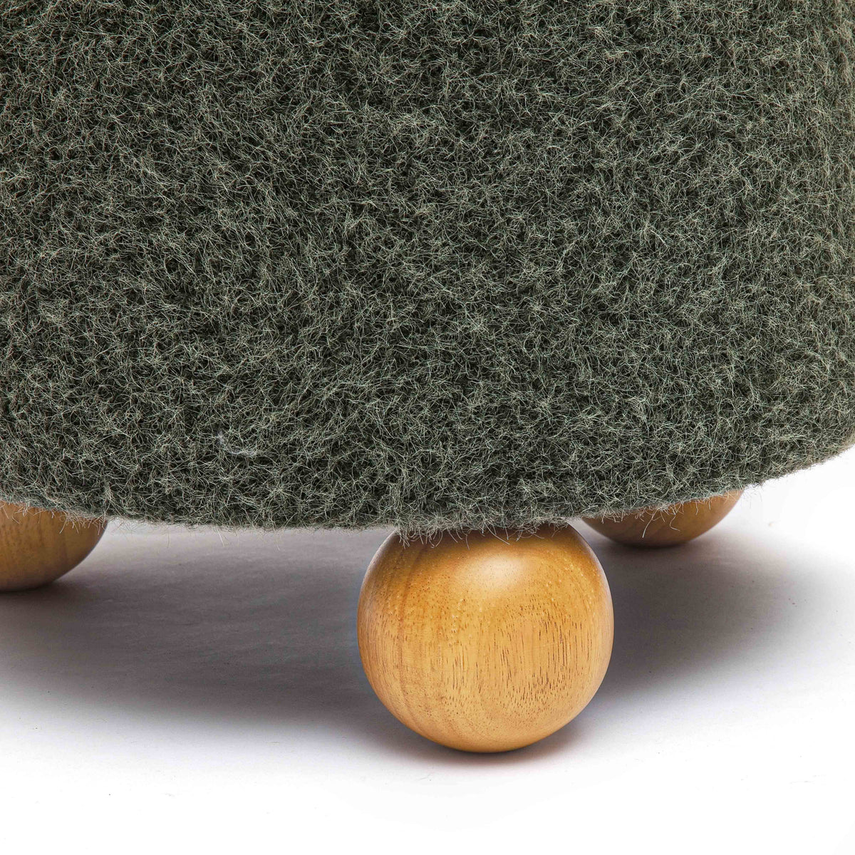 Tabouret Jaine en boucle marron chocolat
