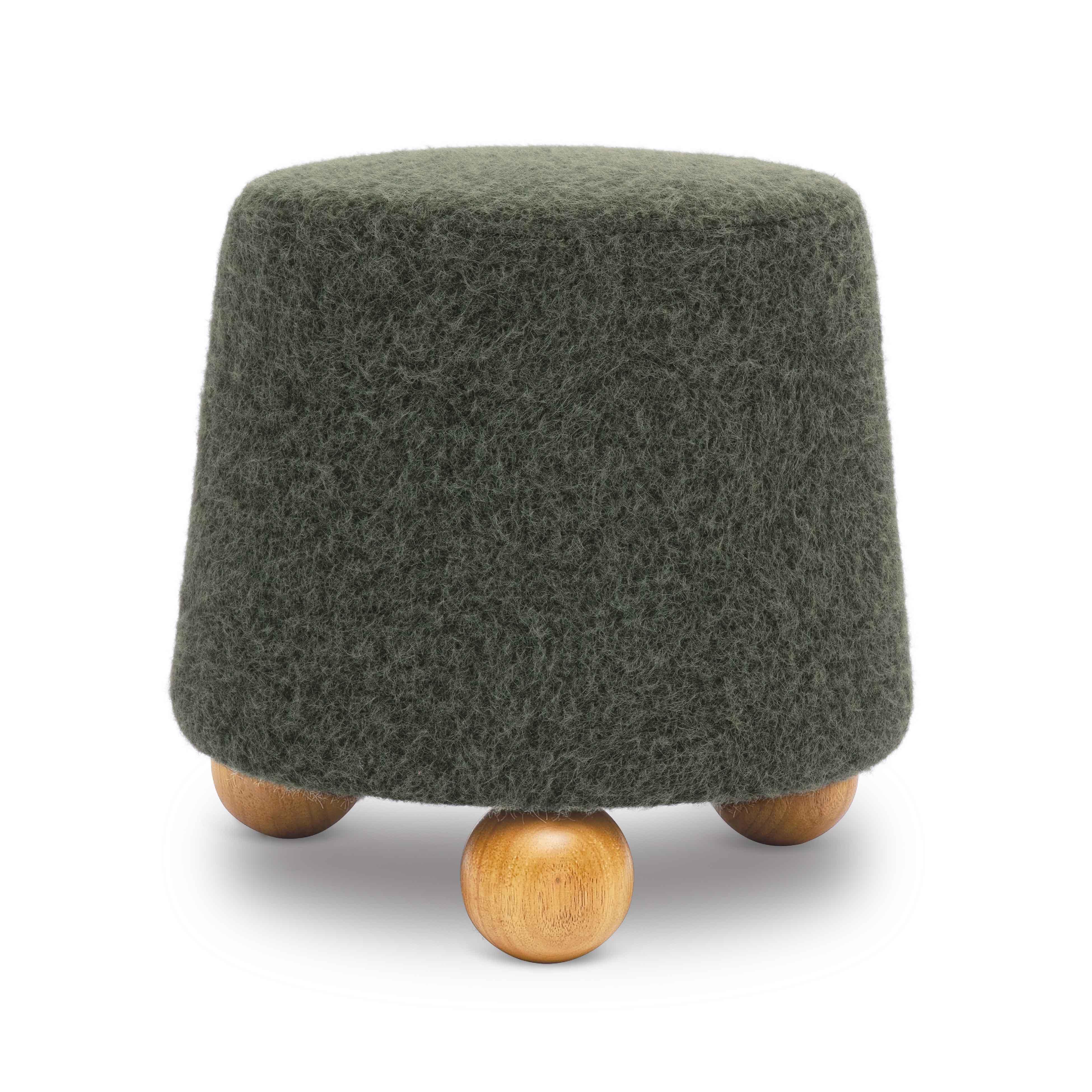 Jaine Contract-Grade Faux Mohair Ottoman