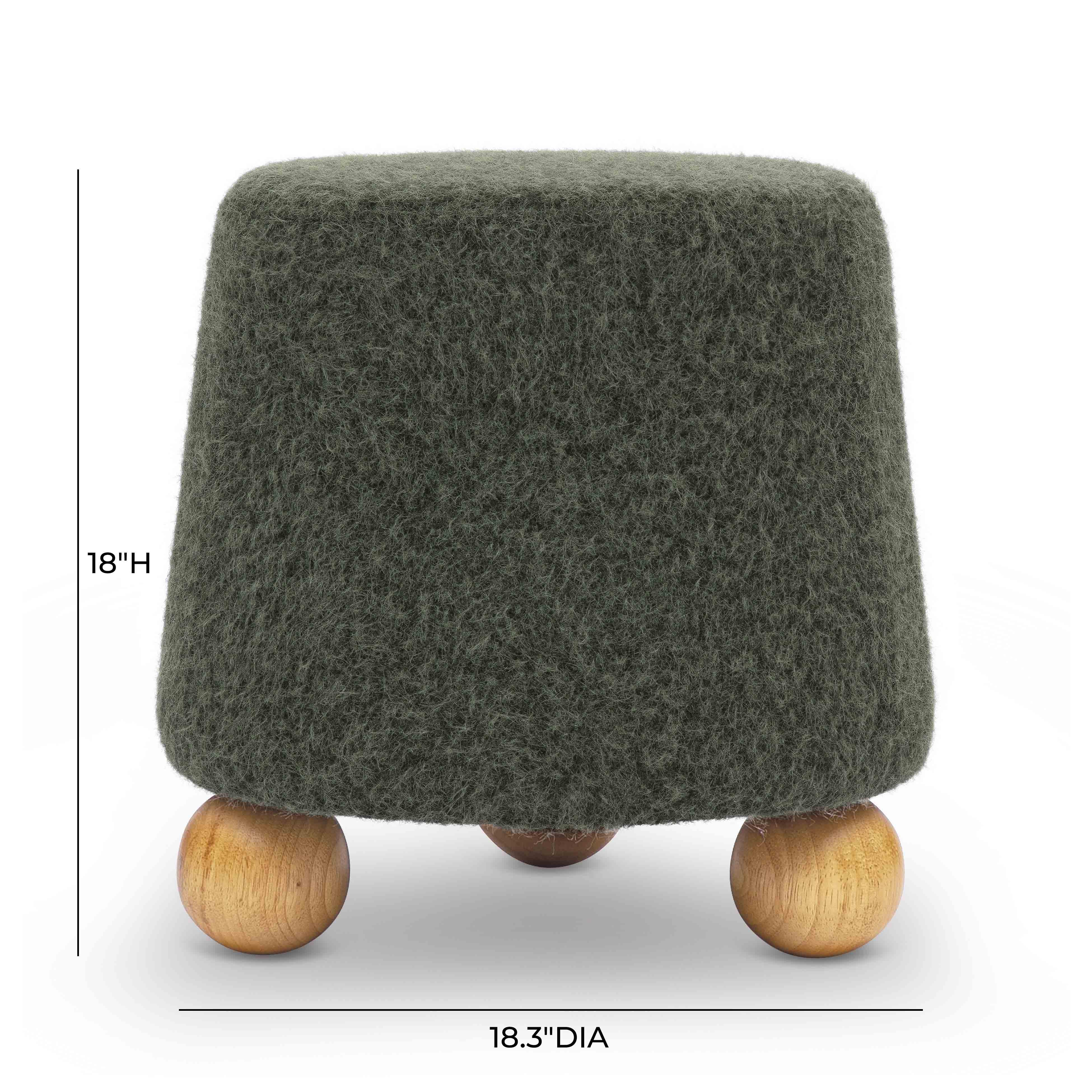 Jaine Contract-Grade Faux Mohair Ottoman