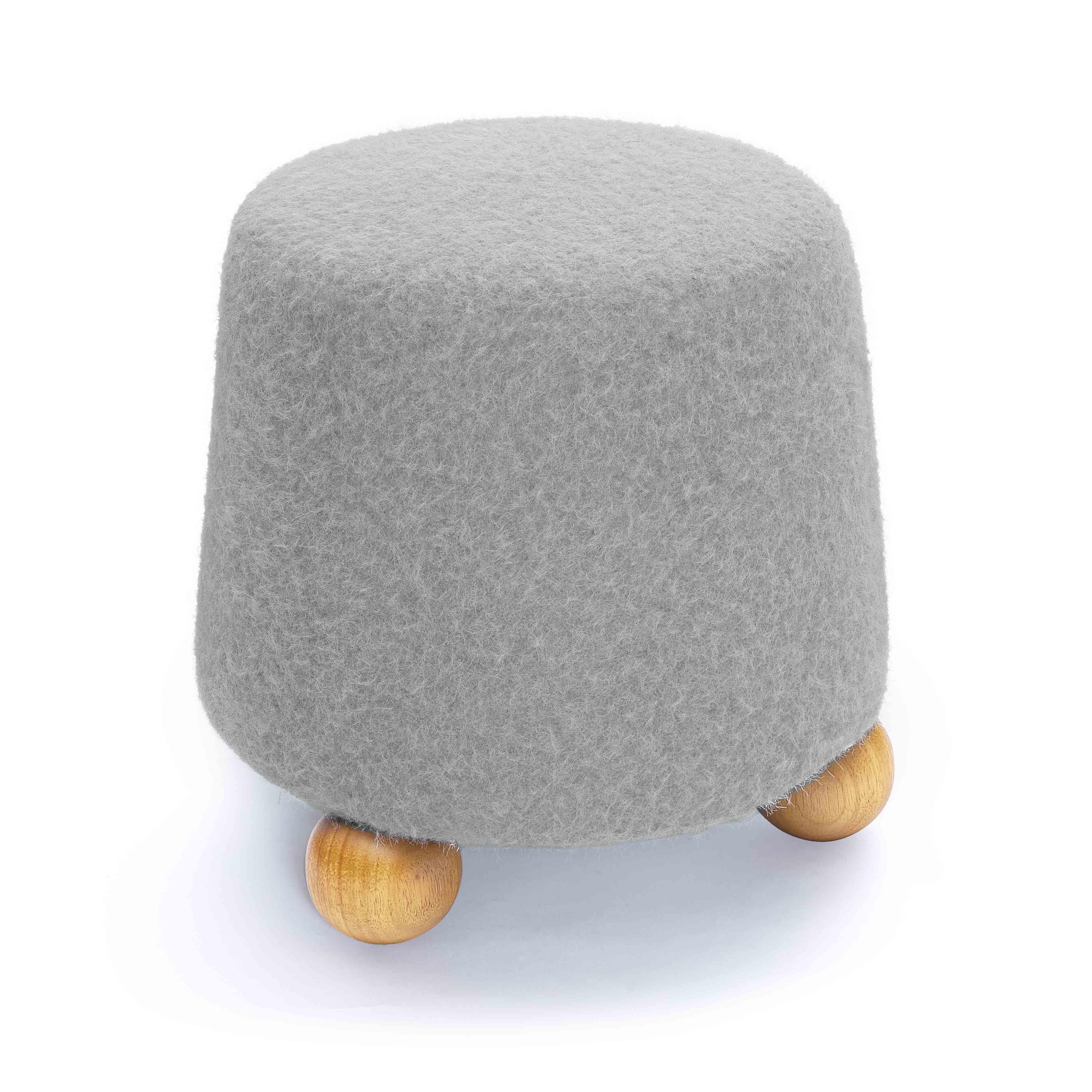 Jaine Contract-Grade Faux Mohair Ottoman