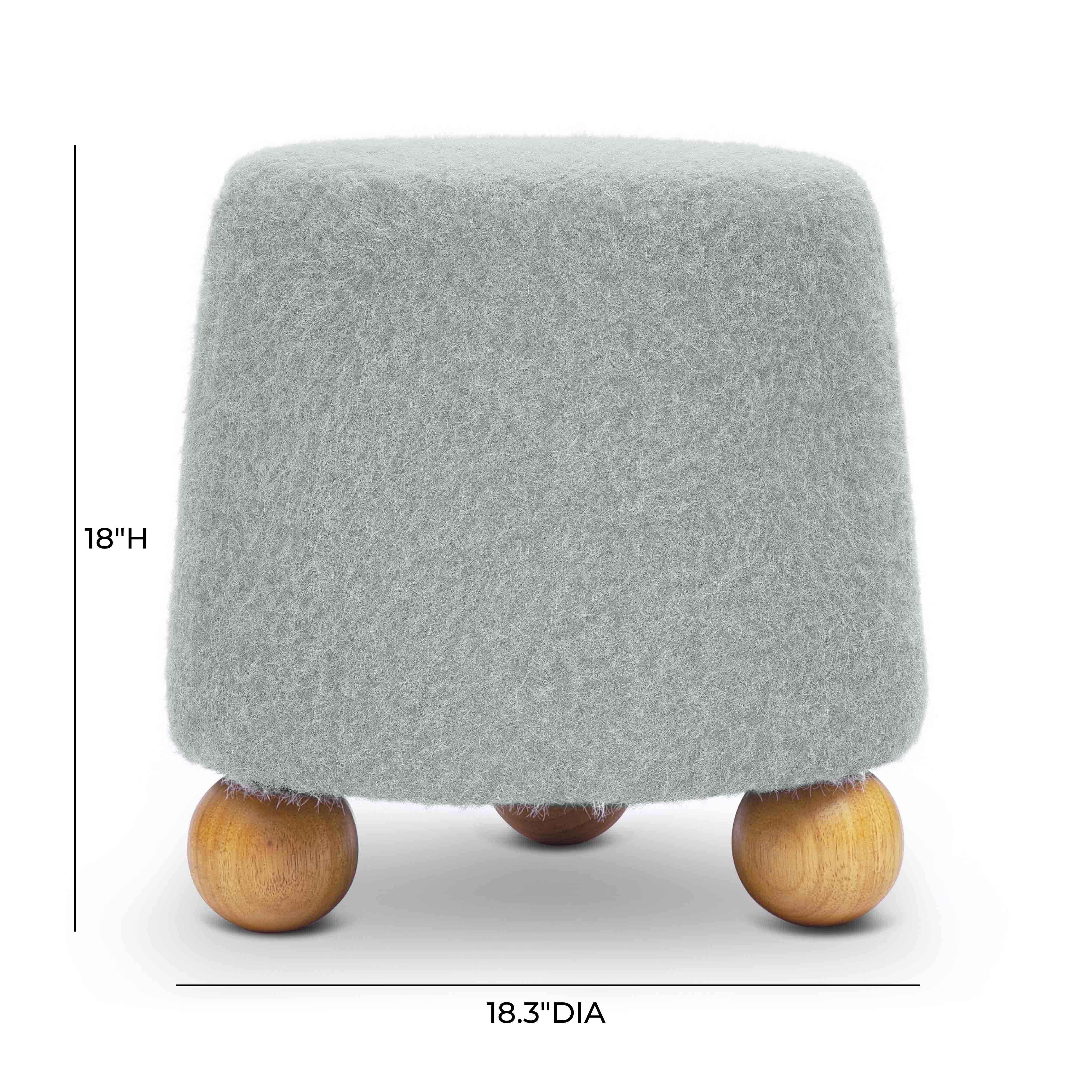 Jaine Contract-Grade Faux Mohair Ottoman