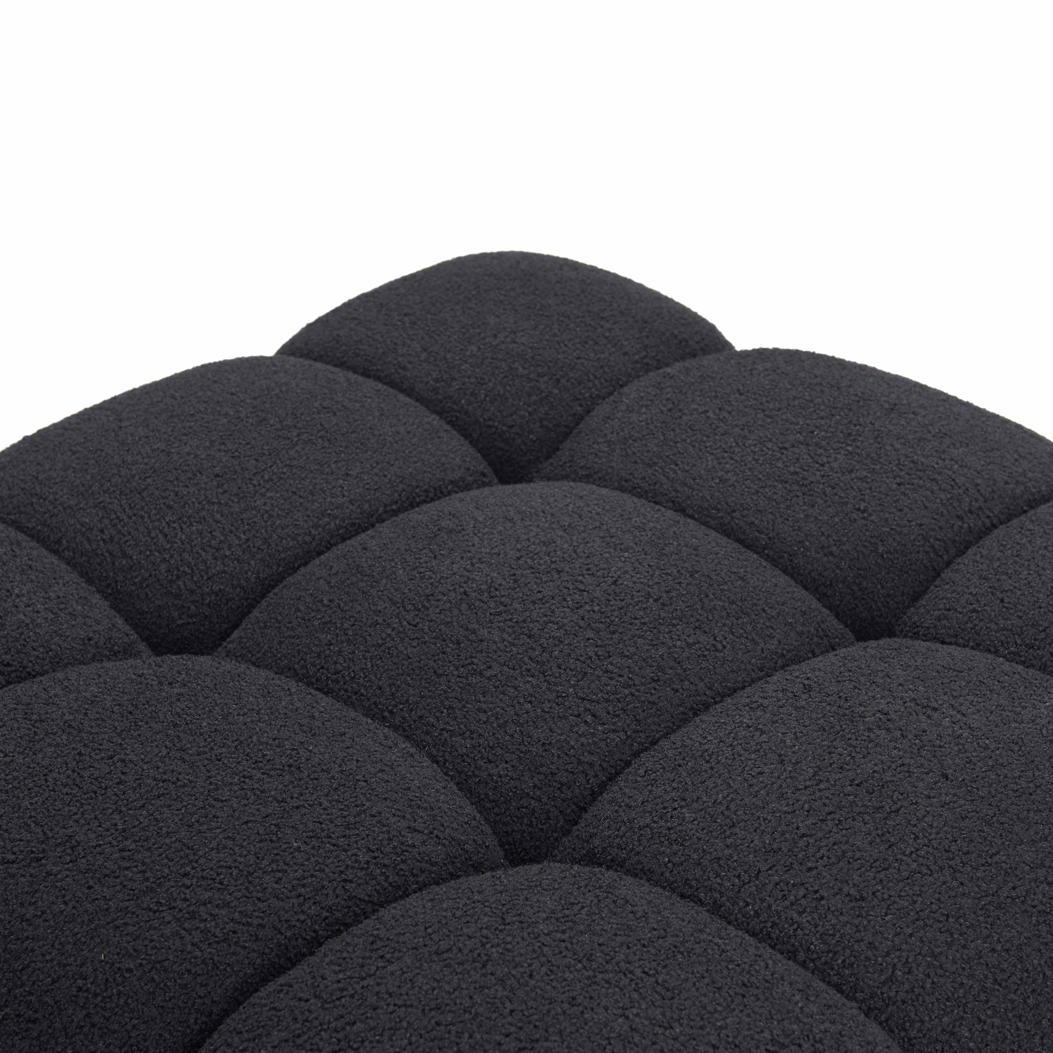Calliope Performance Vegan Shearling Modular Ottoman